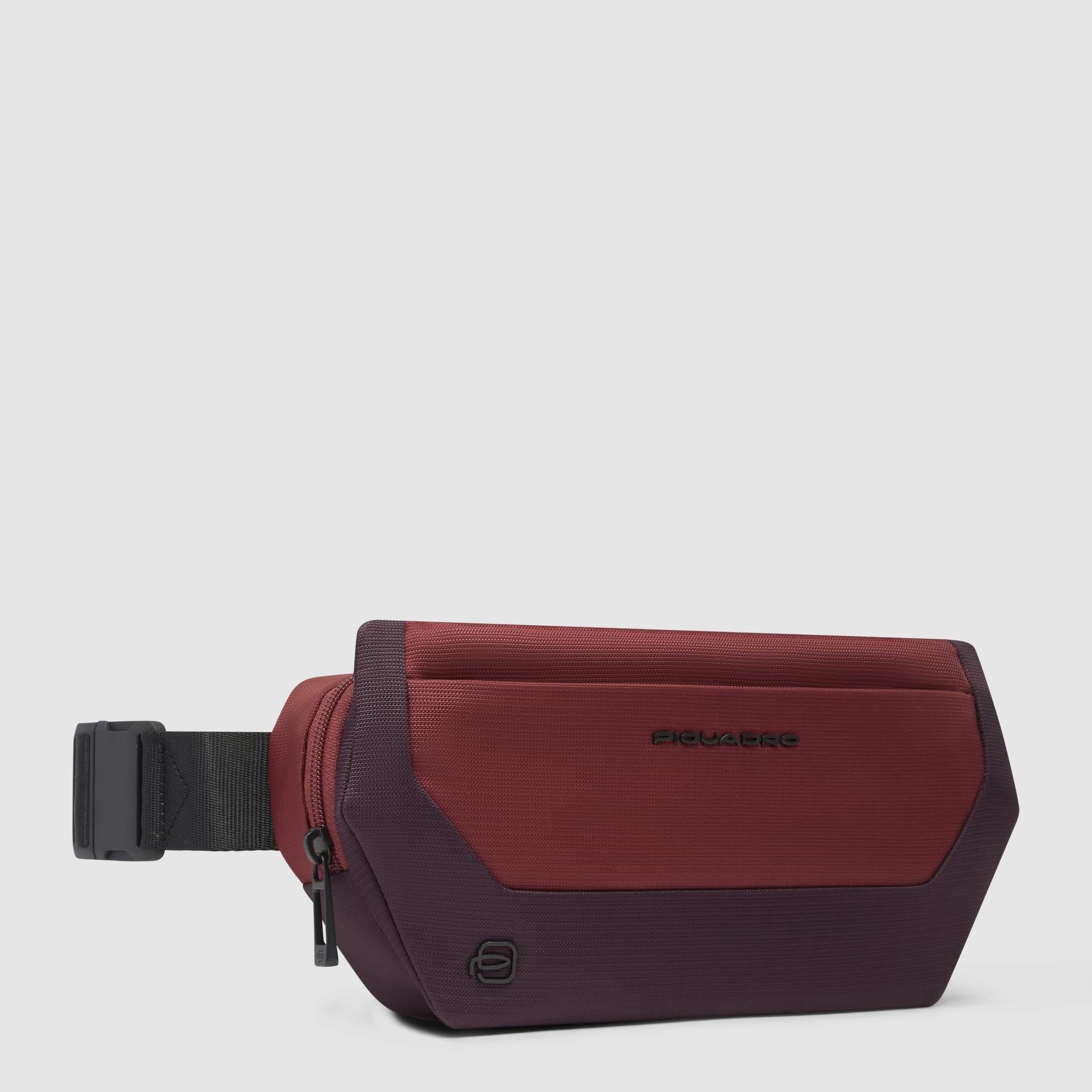 Bum bag in recycled fabric and leather