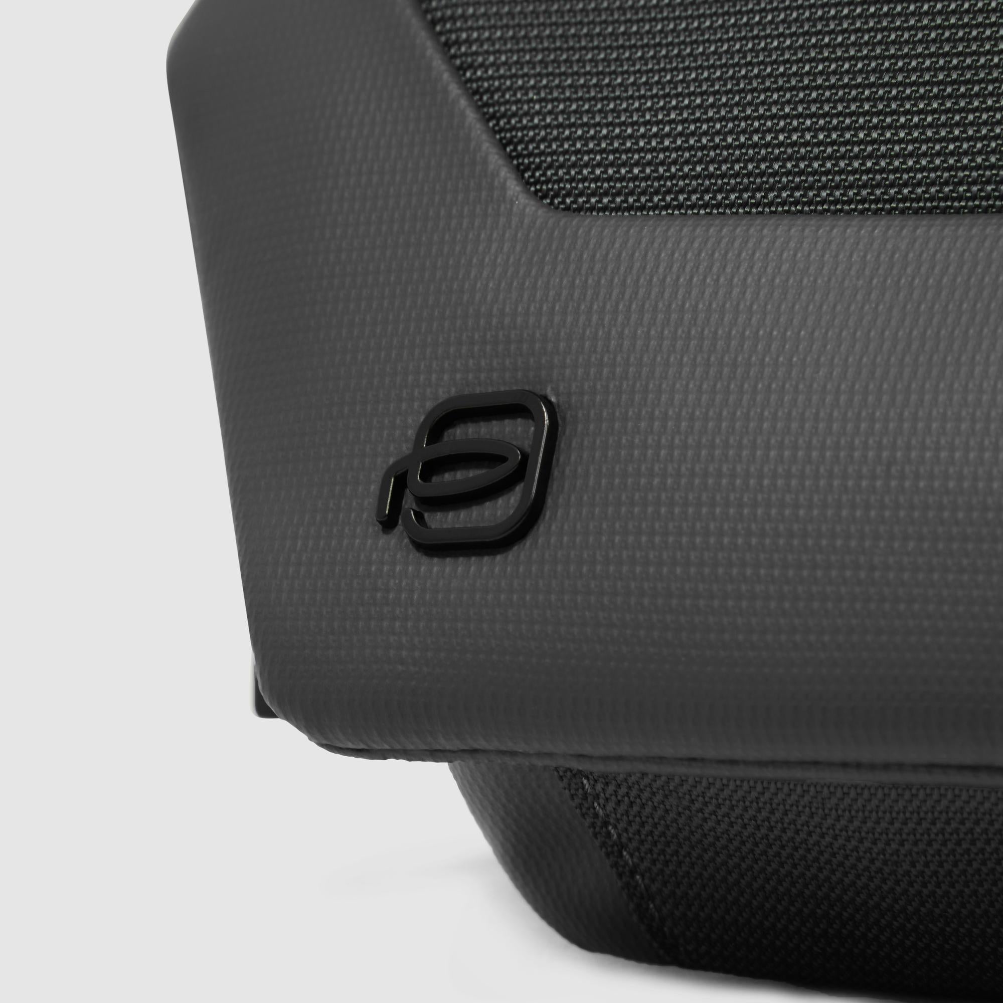 Bum bag in recycled fabric and leather