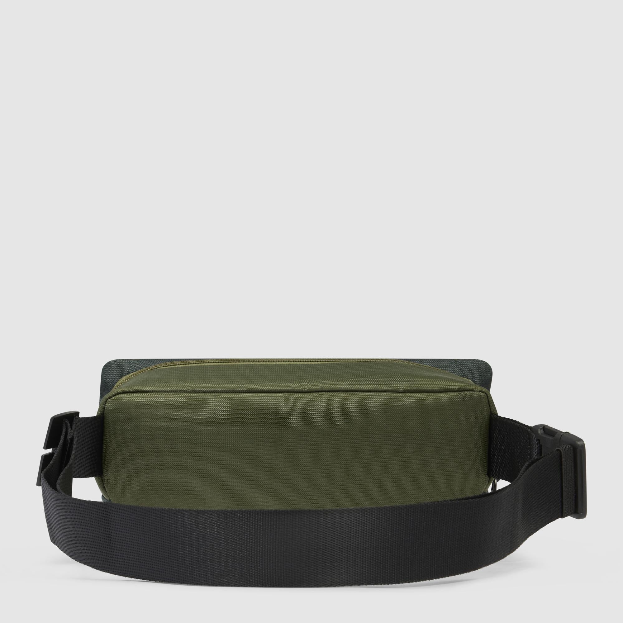 Bum bag in recycled fabric and leather - 3