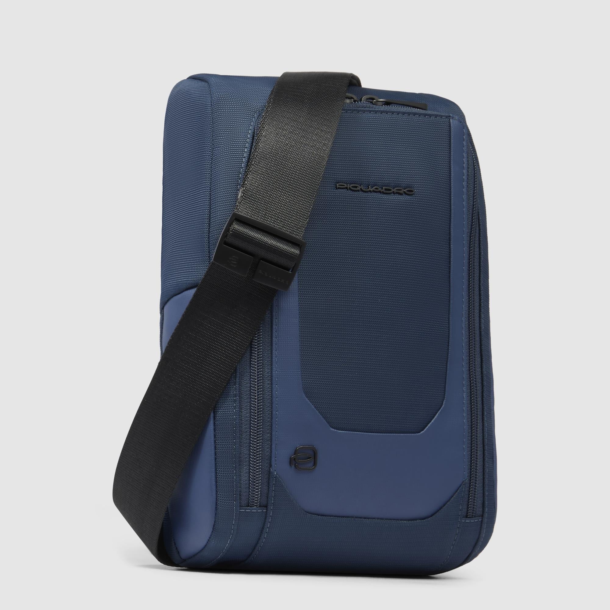 Zaino monospalla uomo in tessuto riciclato