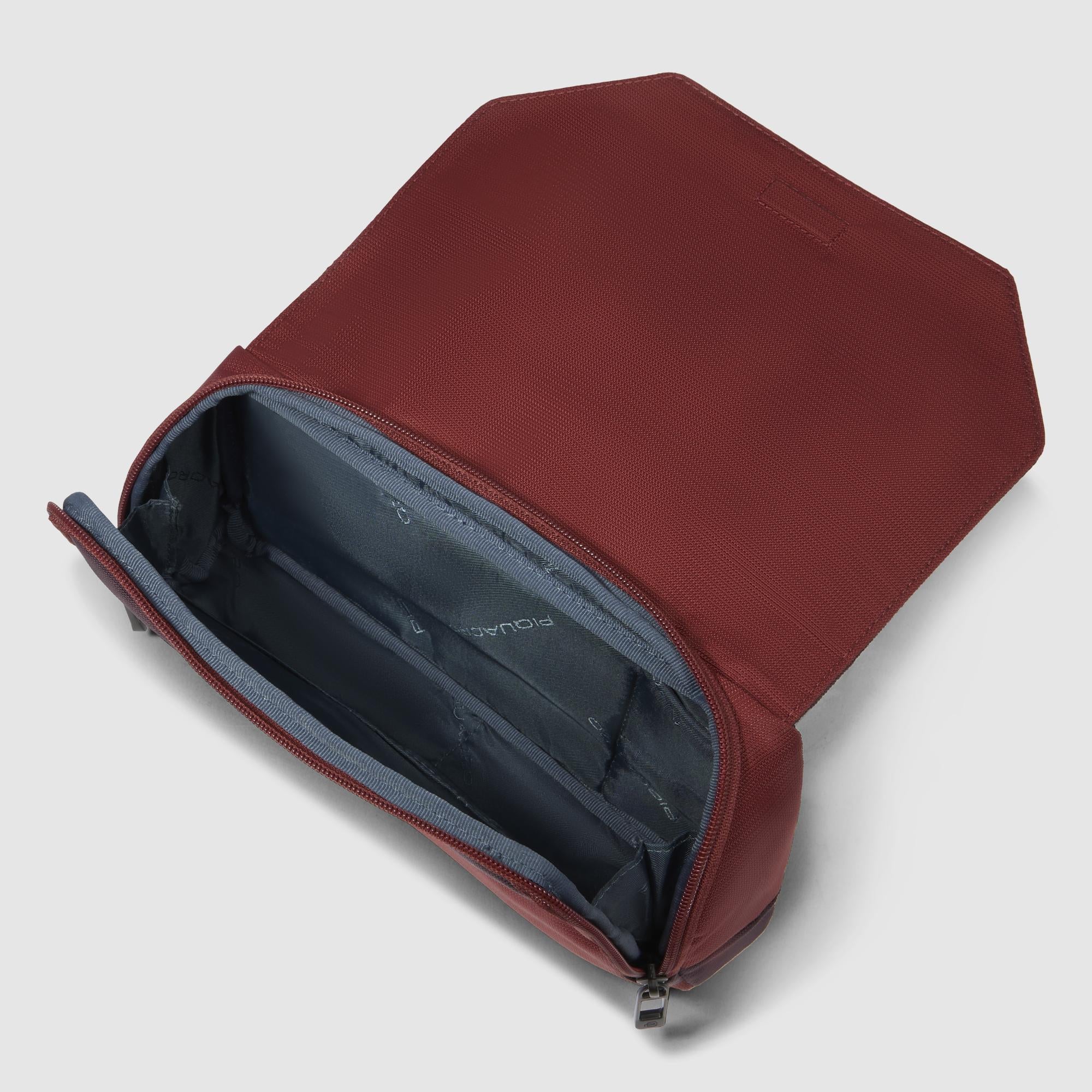 Bum bag in recycled fabric and leather