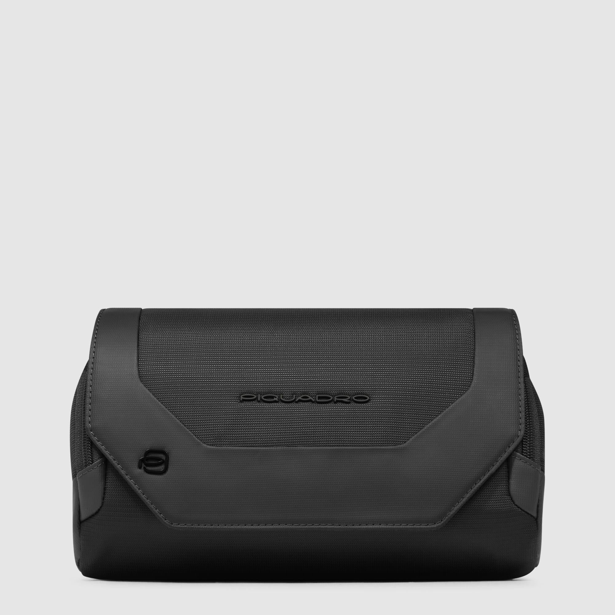 Bum bag in recycled fabric and leather - 1