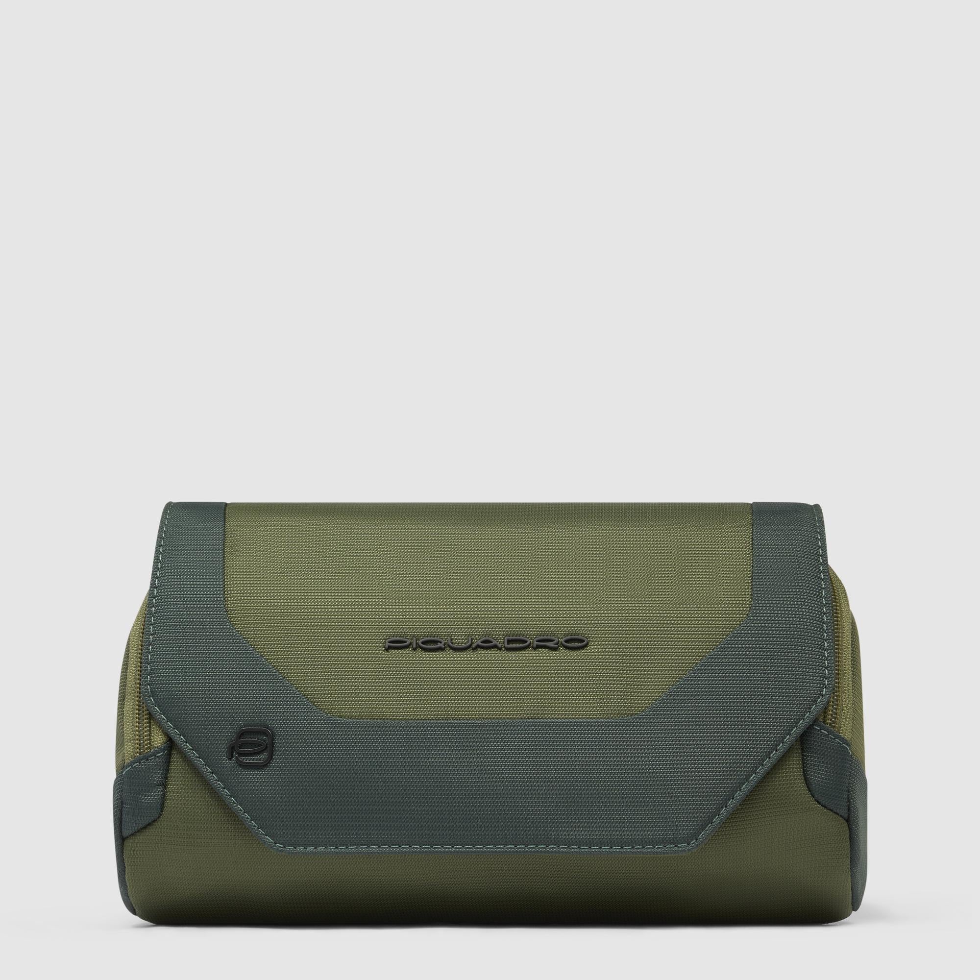 Bum bag in recycled fabric and leather - 1