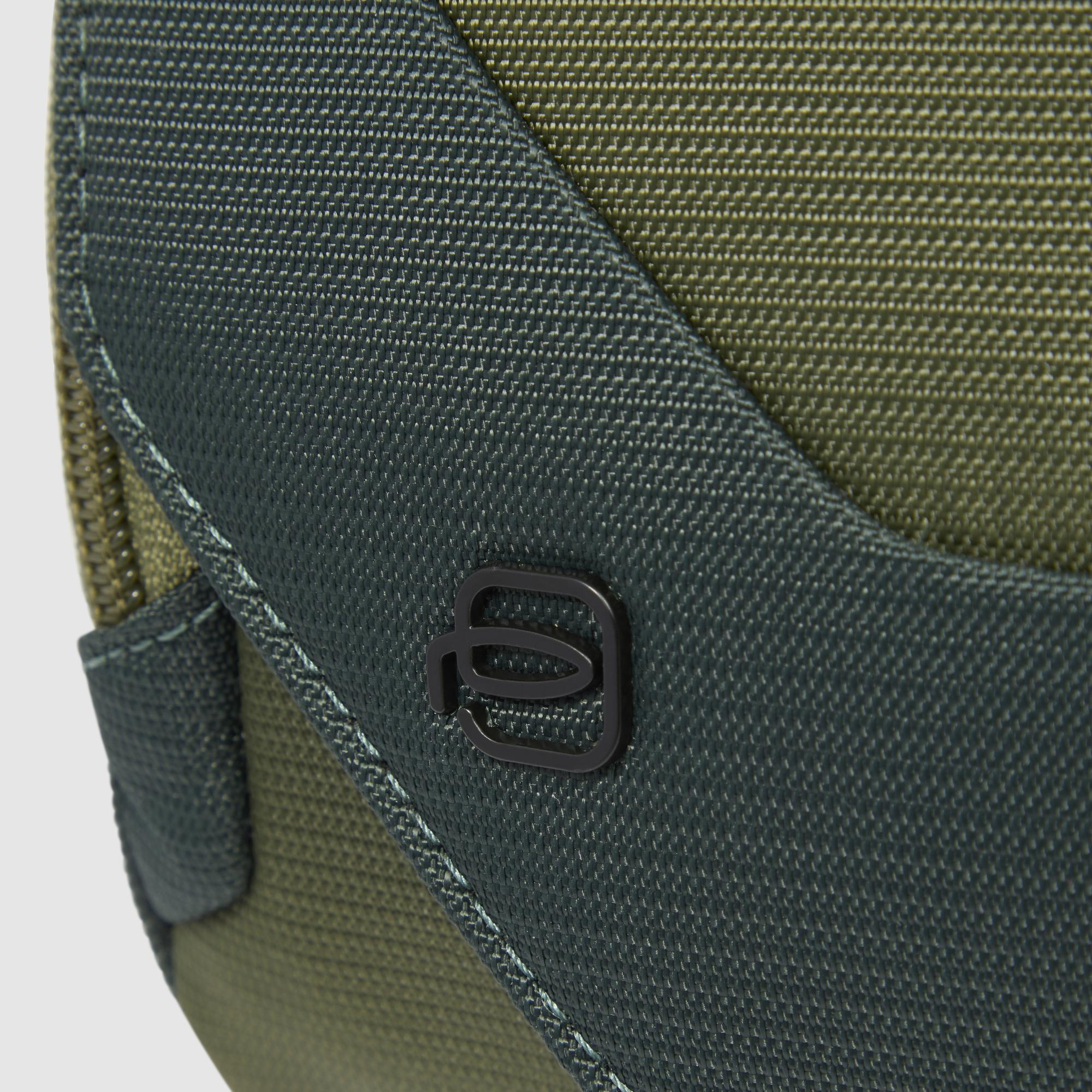 Bum bag in recycled fabric and leather