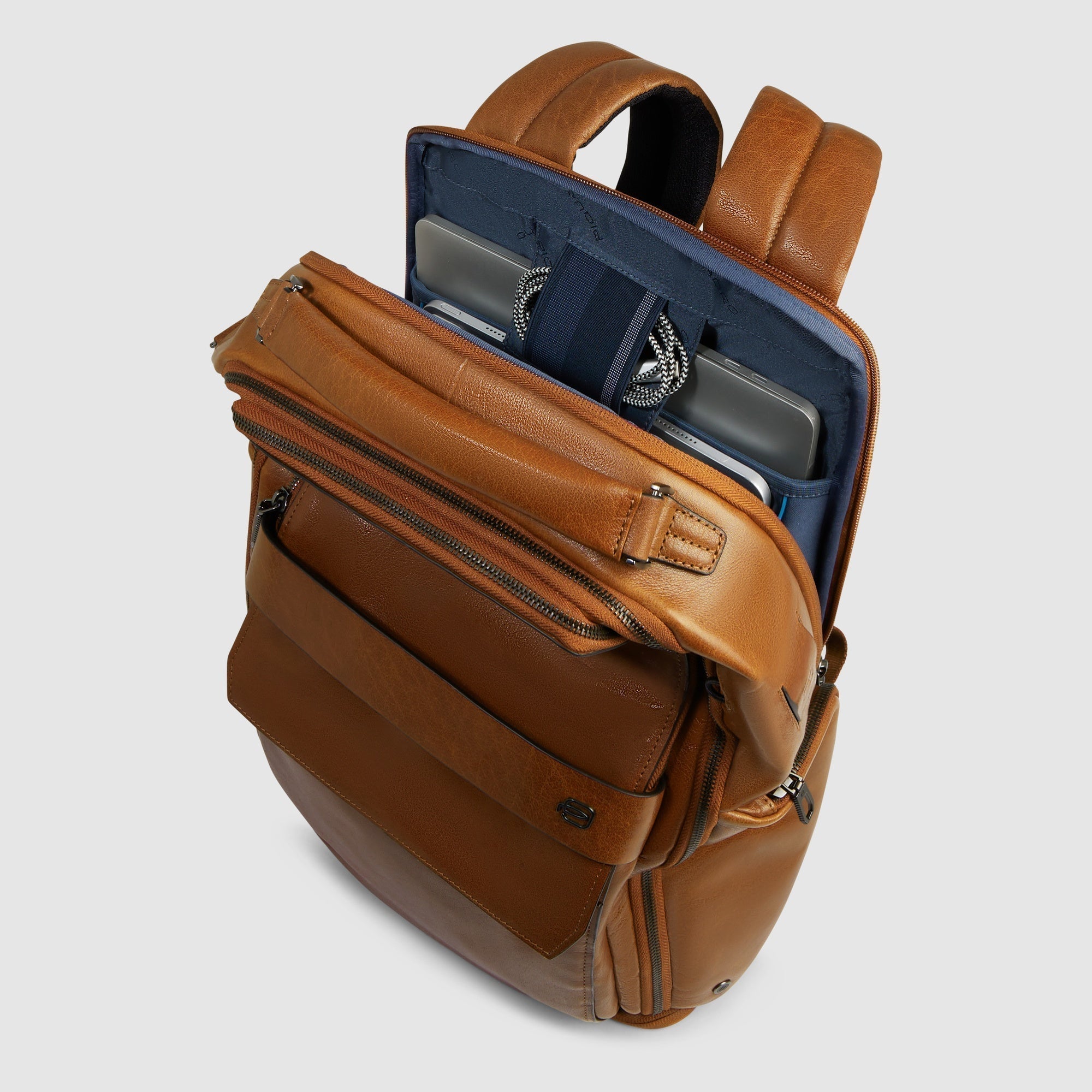 Commute backpack with USB and USB Type-C ports