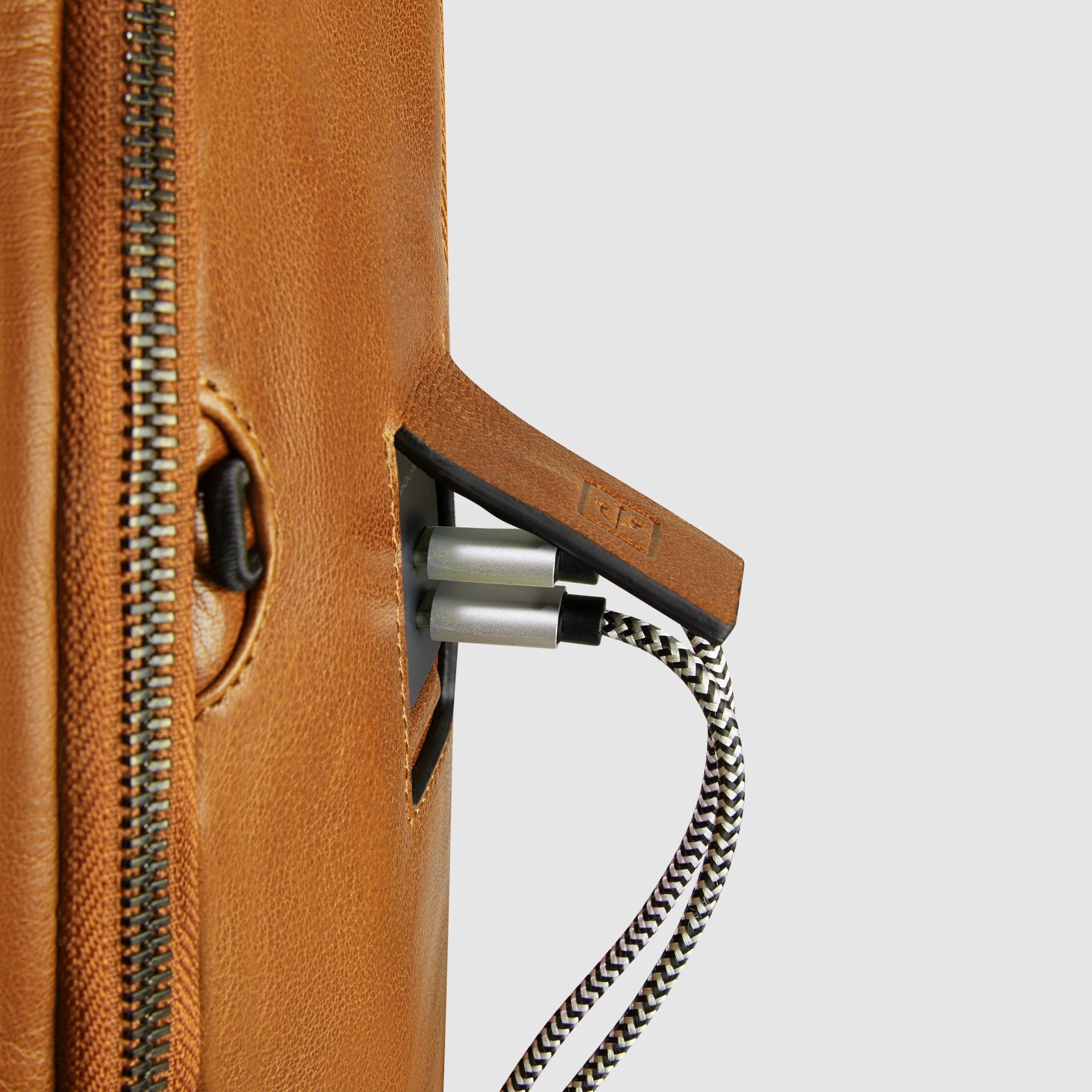 Commute backpack with USB and USB Type-C ports