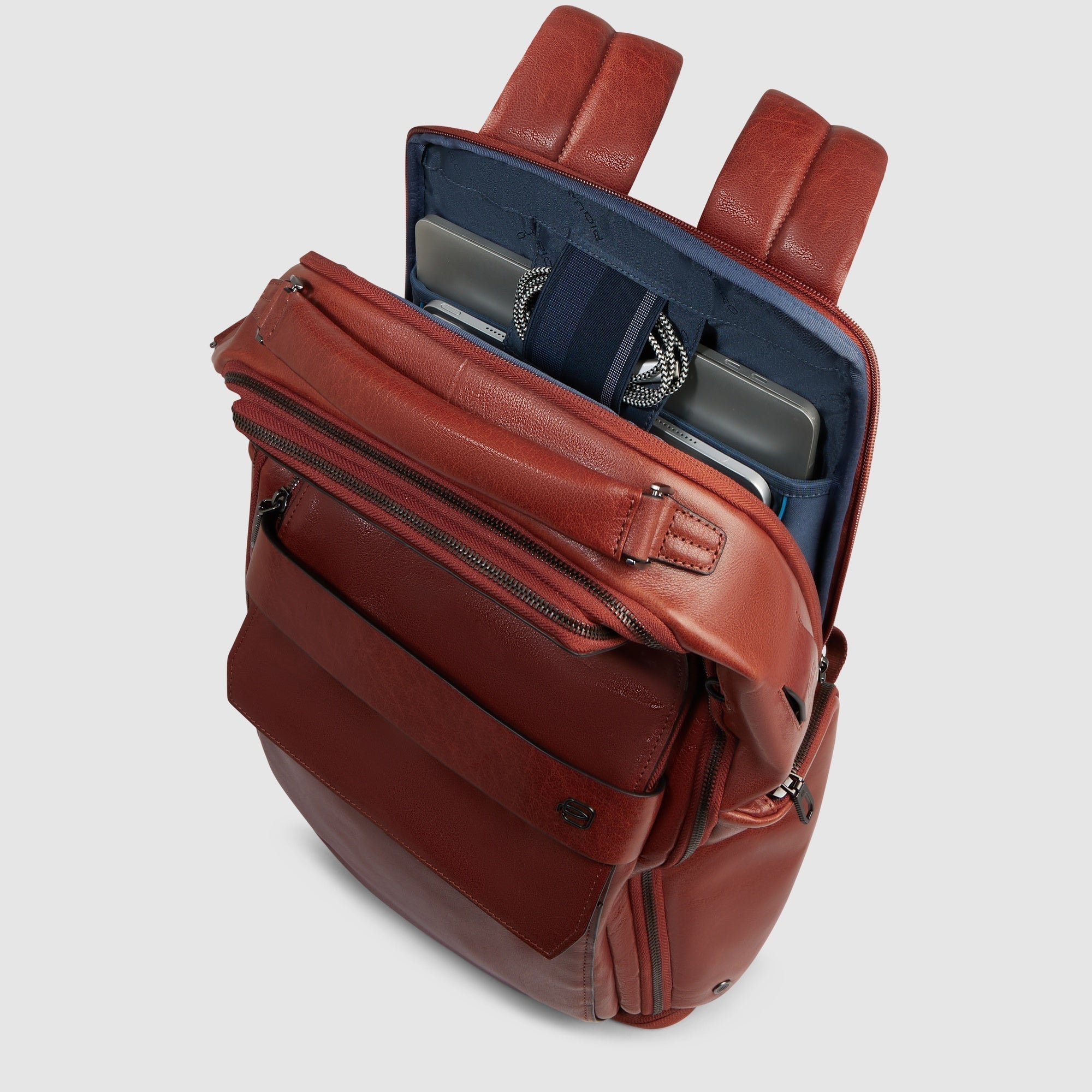 Commute backpack with USB and USB Type-C ports