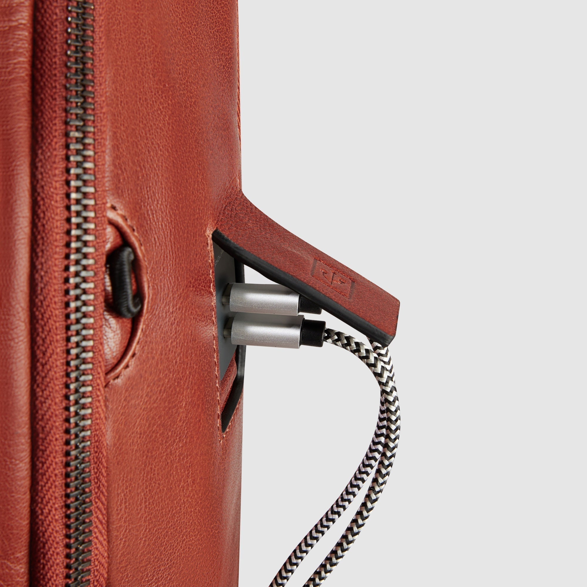 Commute backpack with USB and USB Type-C ports