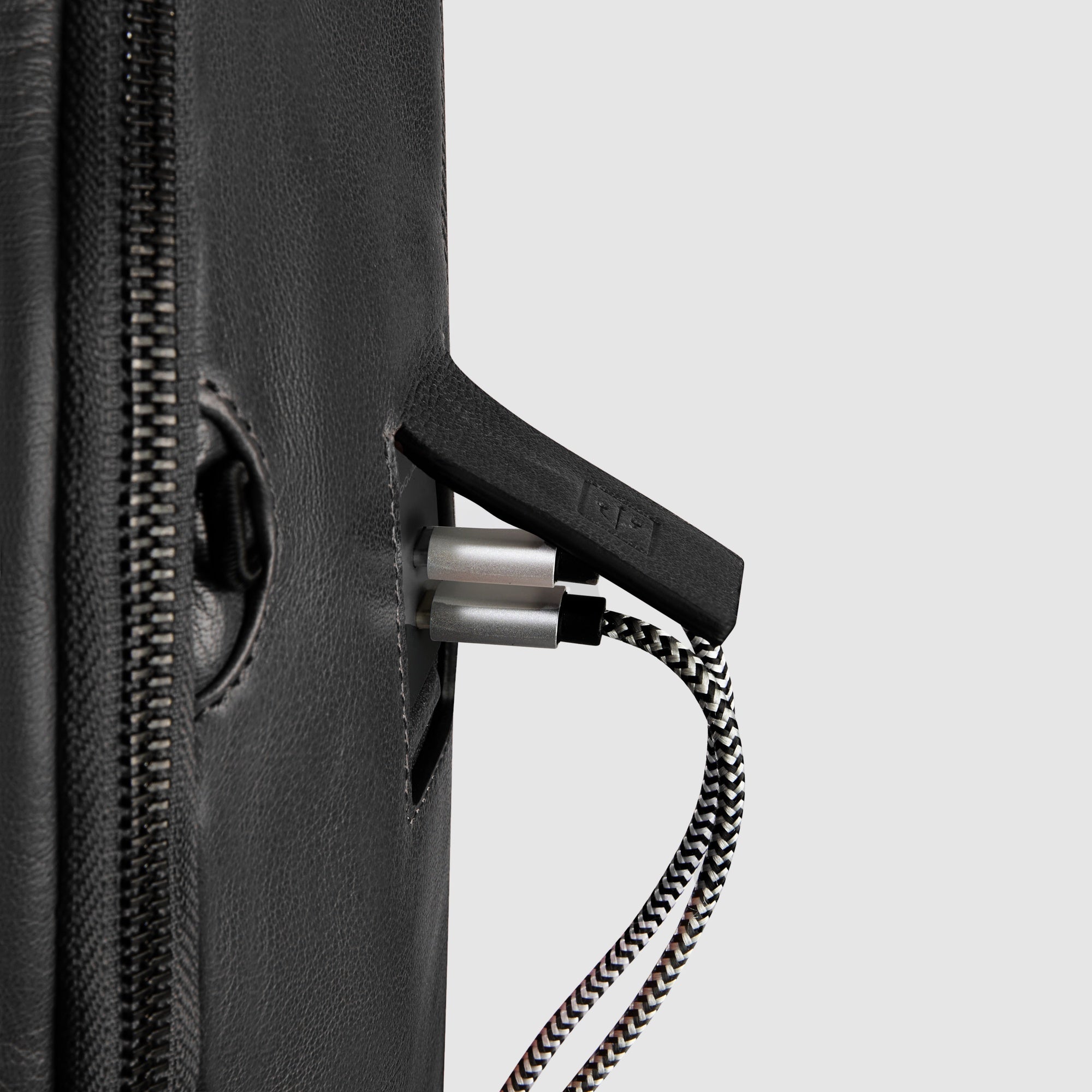 Commute backpack with USB and USB Type-C ports