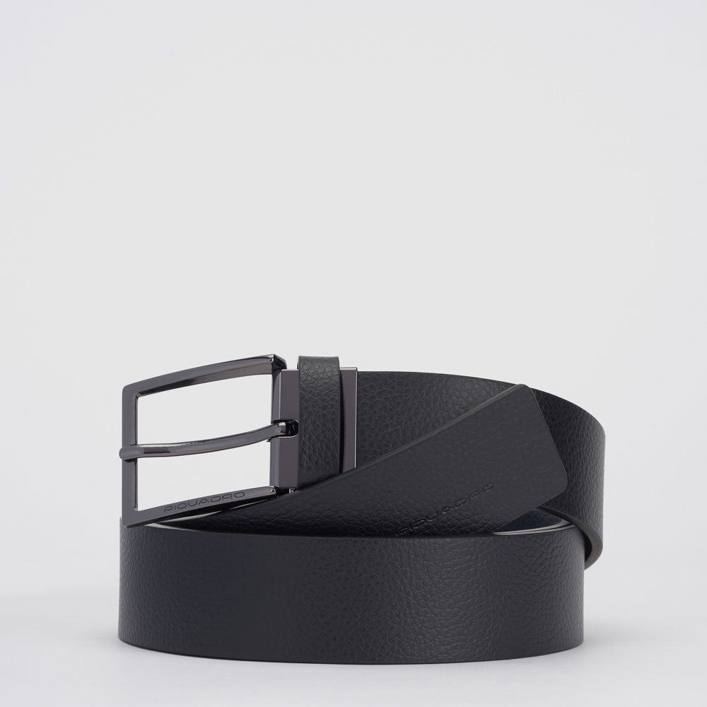 Reversible men's leather belt