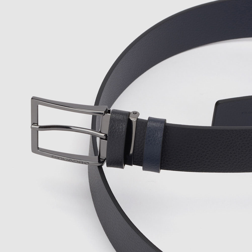 Reversible men's leather belt
