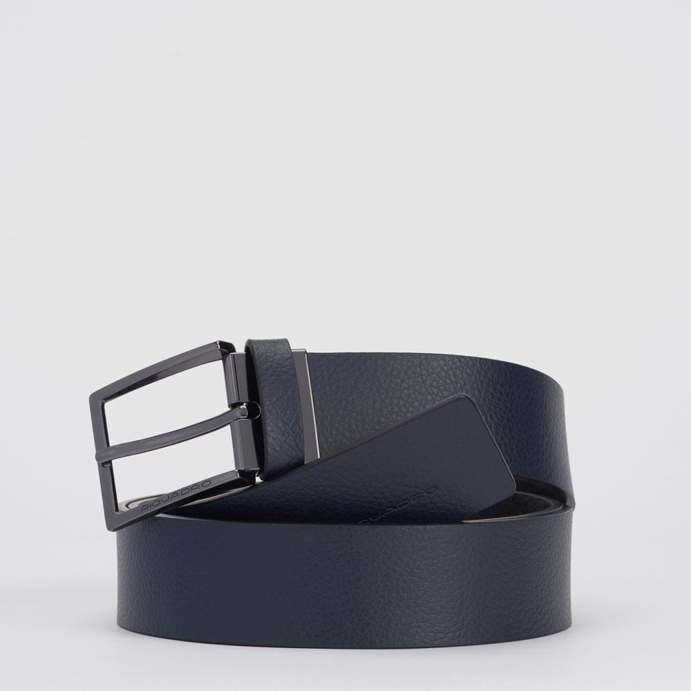 Reversible men's leather belt
