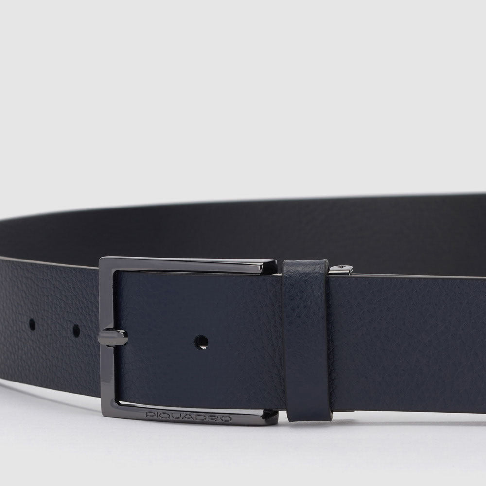 Reversible men's leather belt