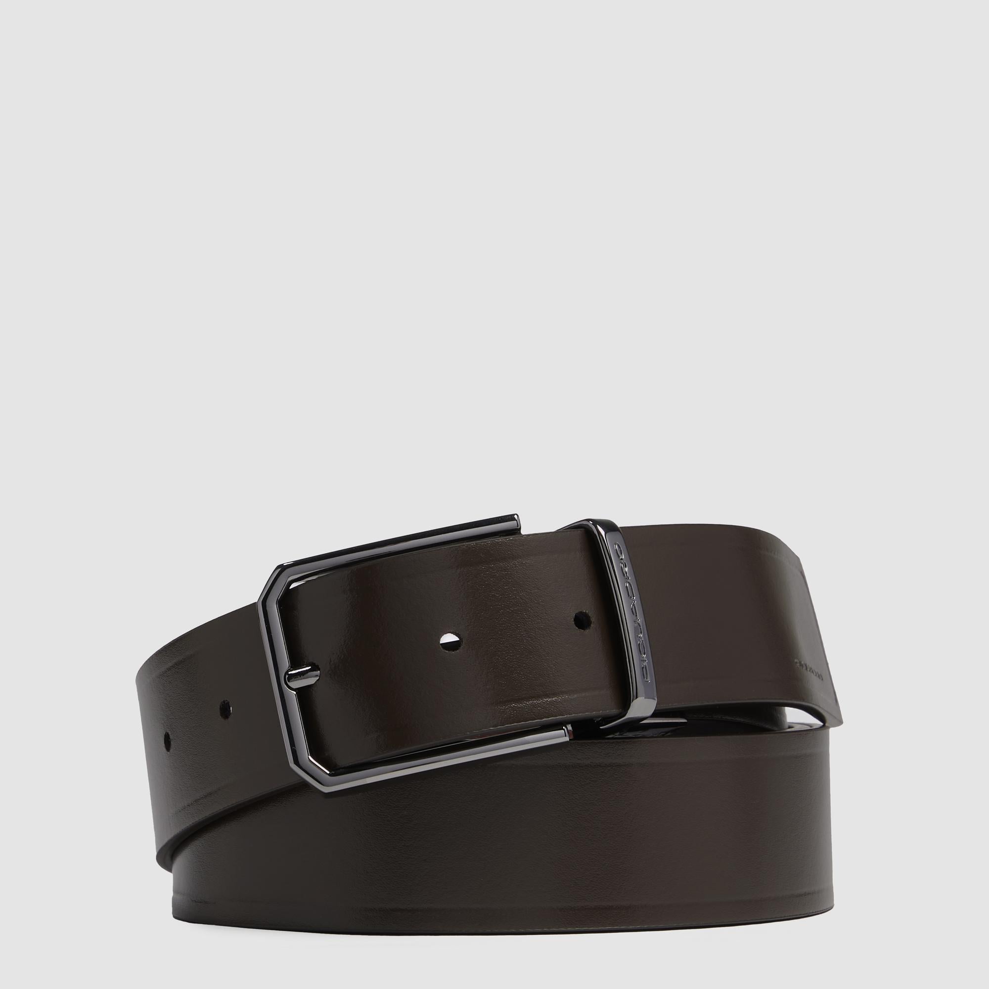 Reversible men's leather belt