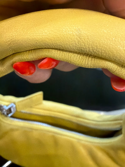 Soft Padded Nappa Leather Mini Bag in Yellow