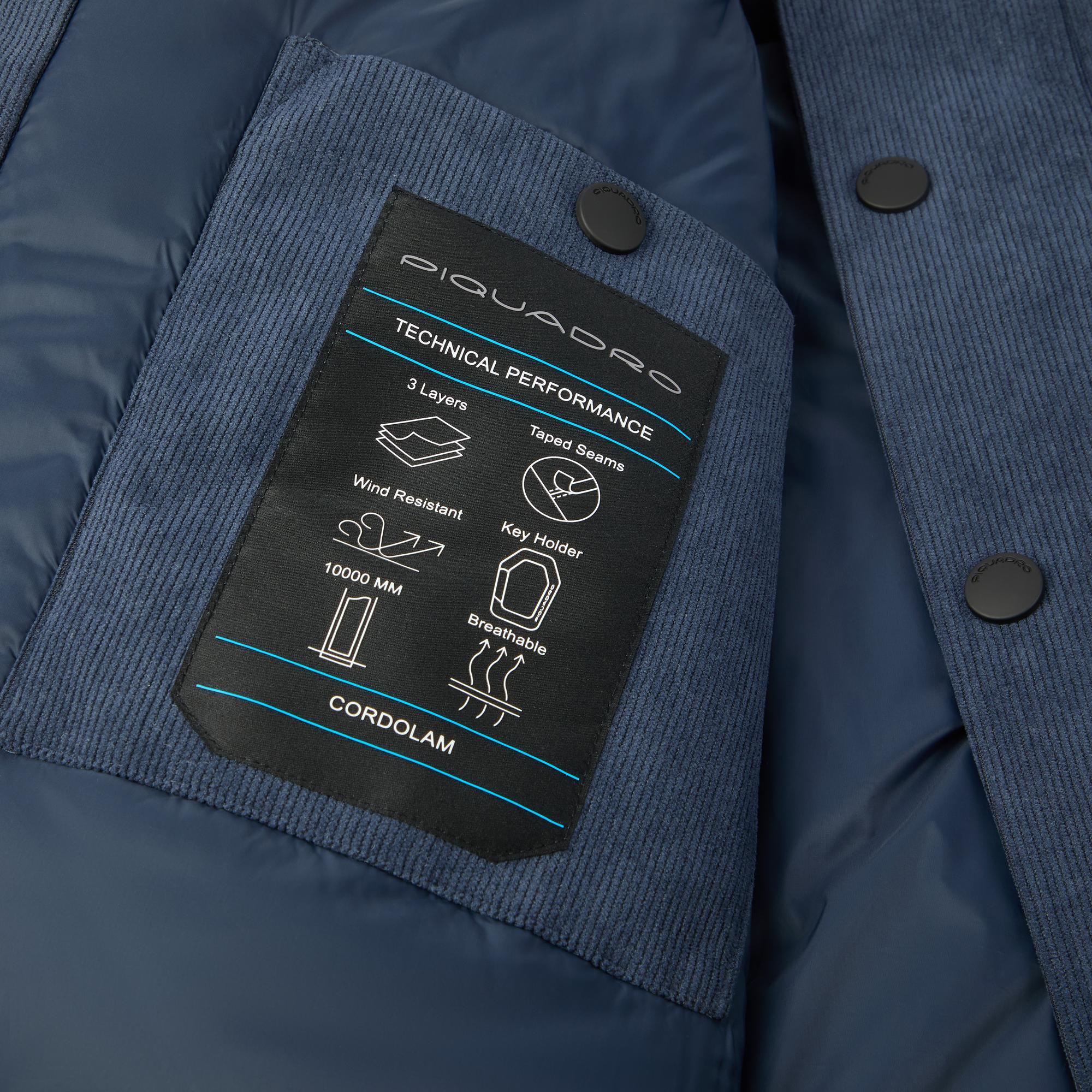 Veste homme en velours côtelé imperméable