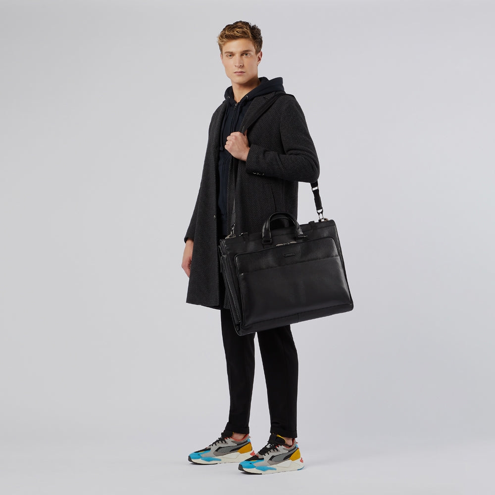 Portatrajes para colgar de piel