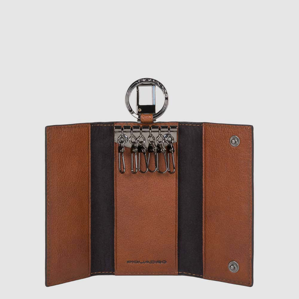 Leather key holder with six hooks - 2