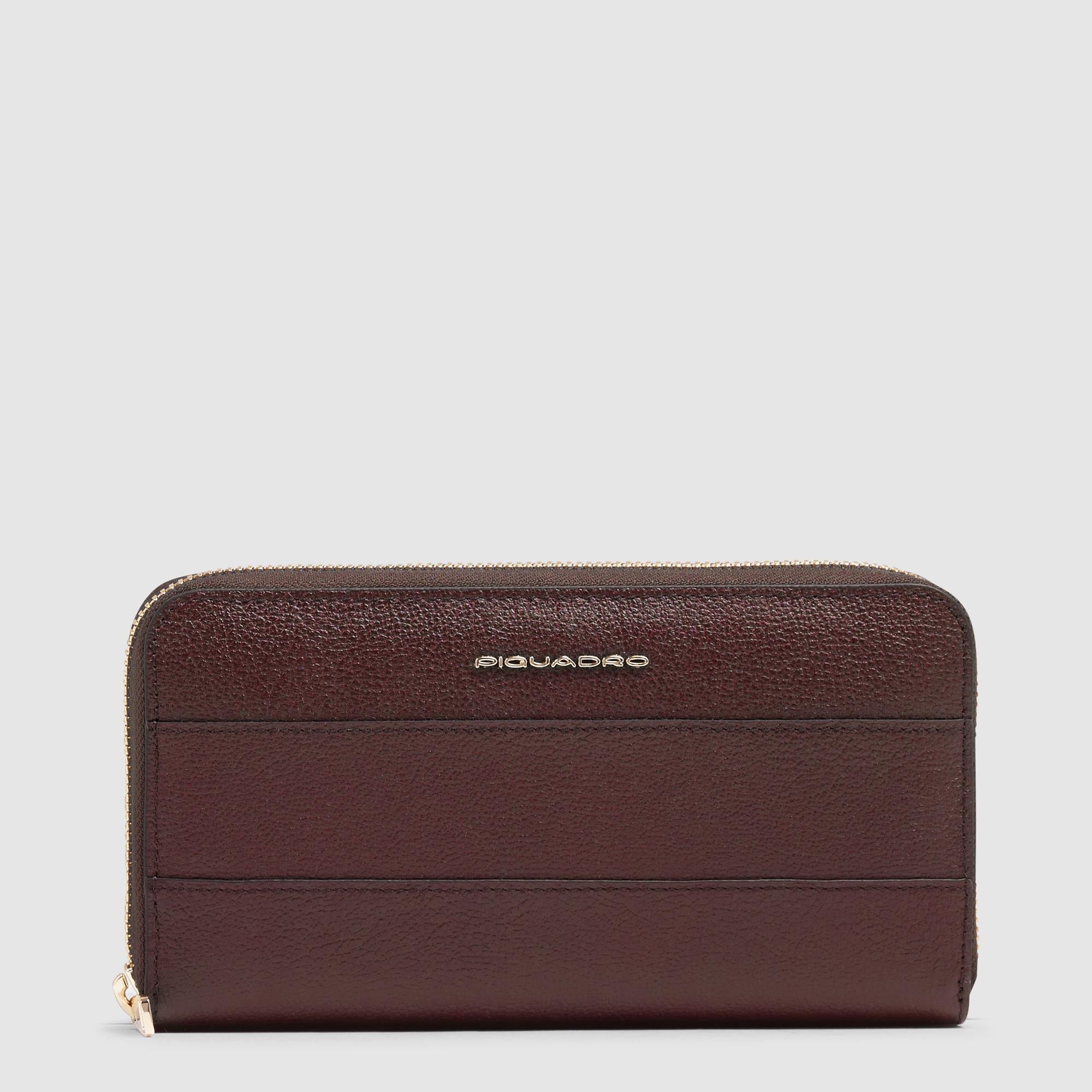 Portafogli donna grande zip-around