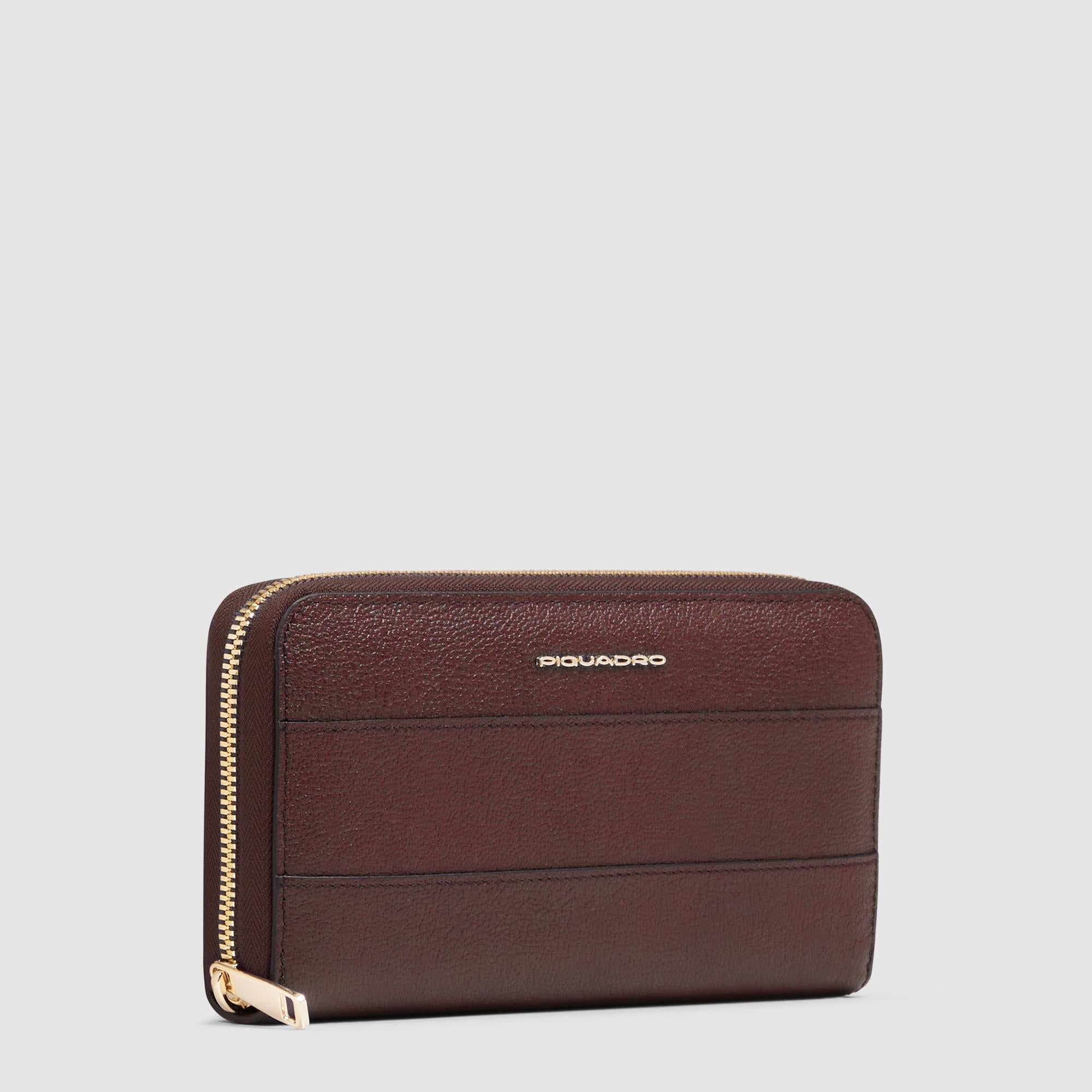 Portafogli donna grande zip-around