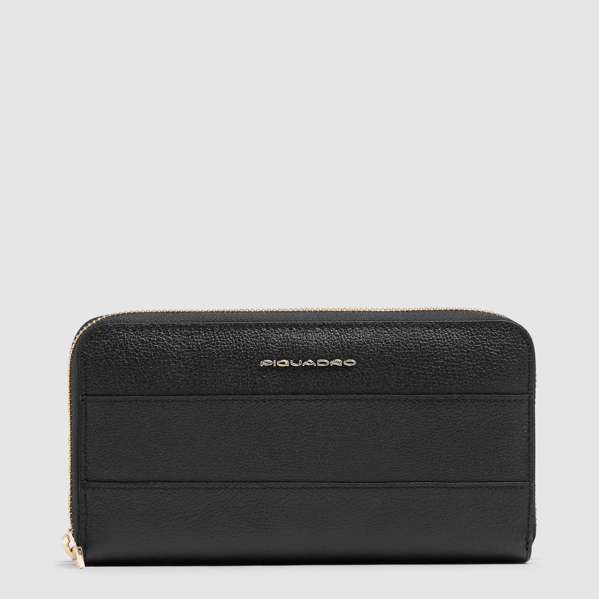 Portafogli donna grande zip-around