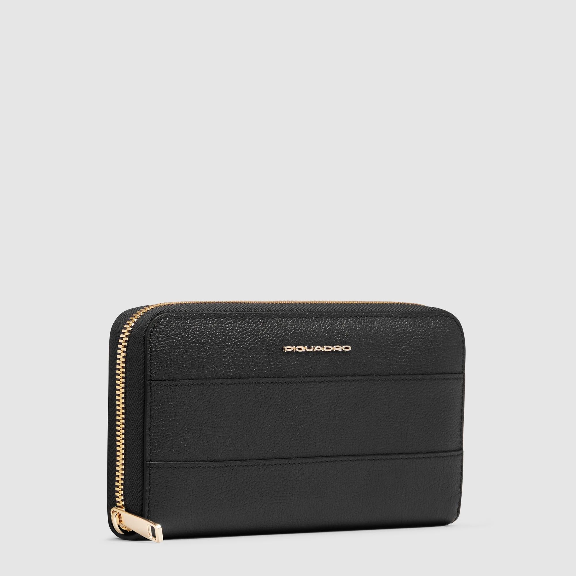 Portafogli donna grande zip-around