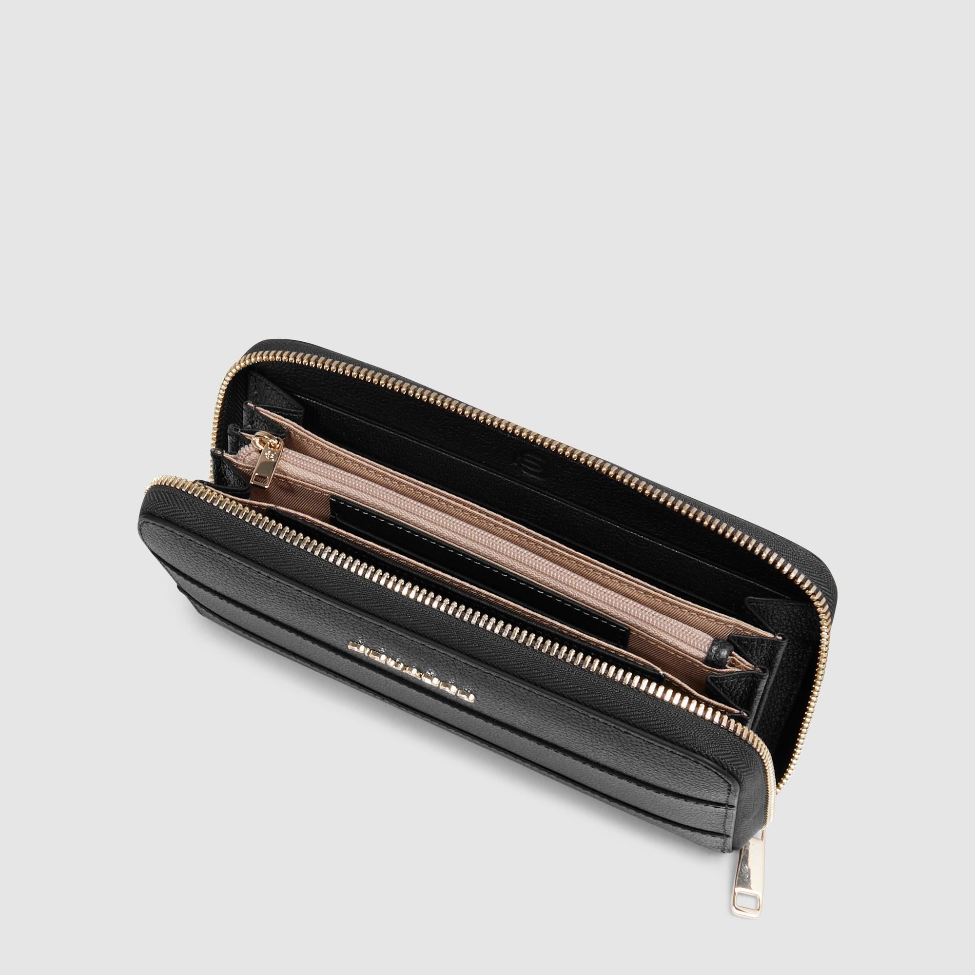 Portafogli donna grande zip-around