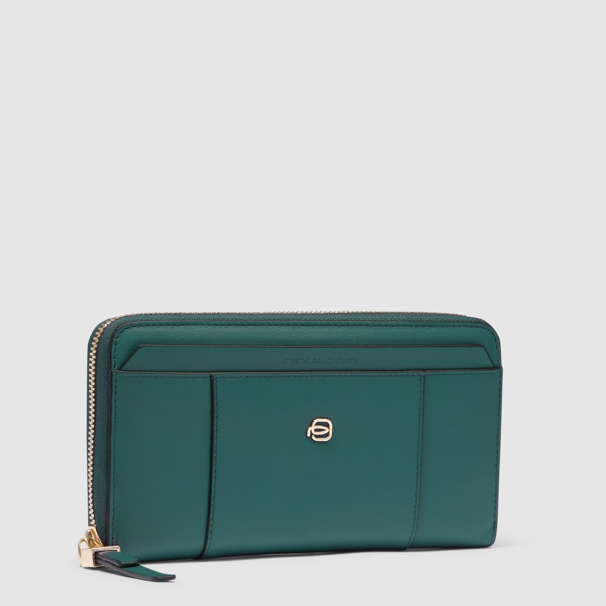 Portafogli donna grande zip-around