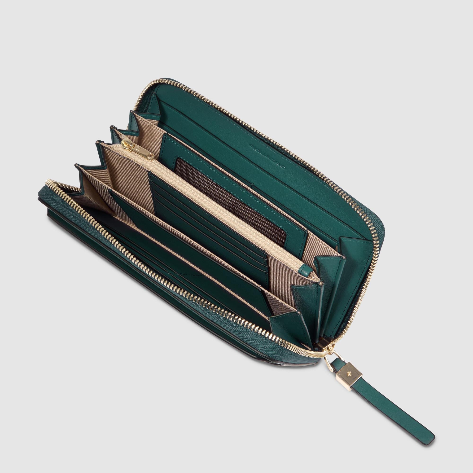 Portafogli donna grande zip-around