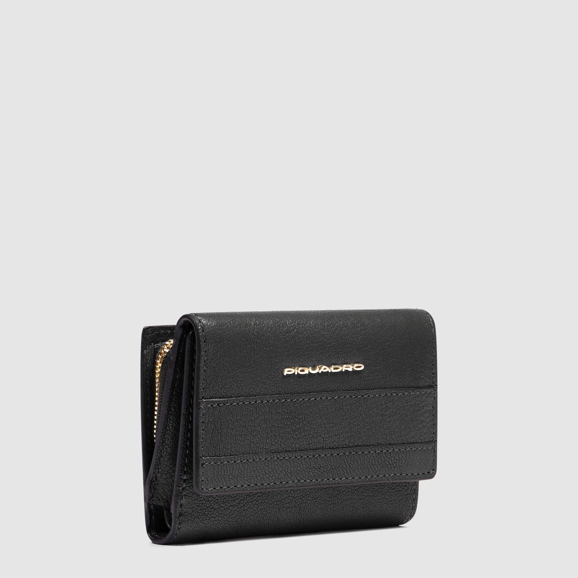 Portefeuille à trois volets femme, petit format