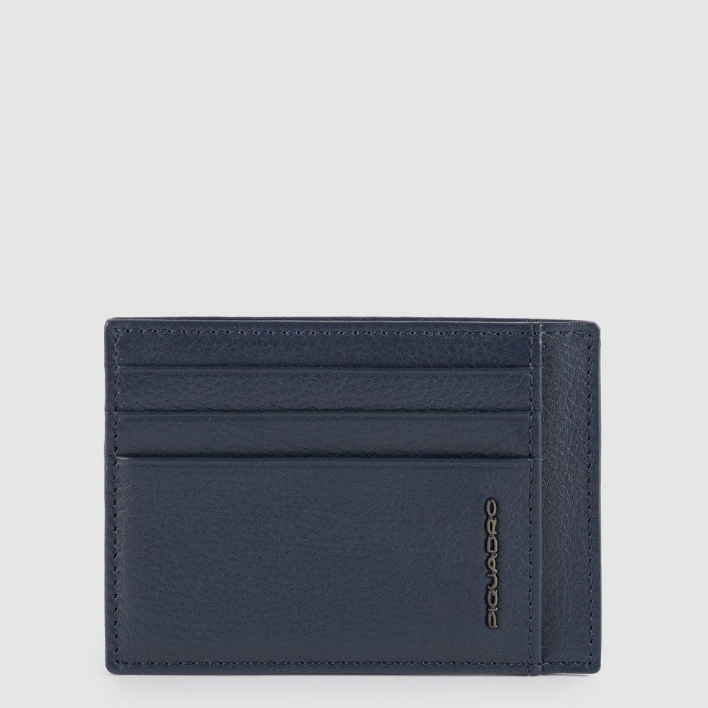 Leather men's slim credit card pouch - 1