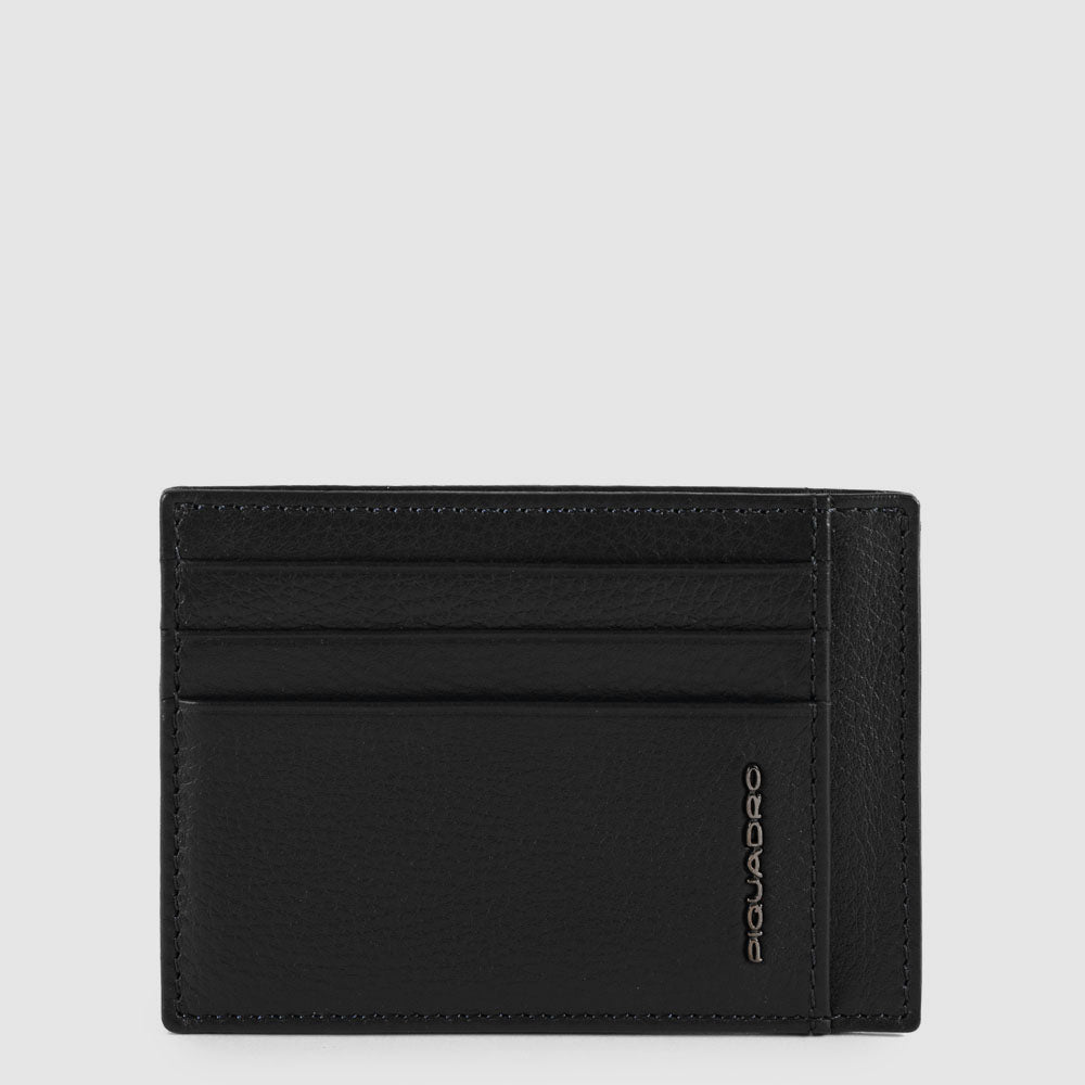 Leather men's slim credit card pouch - 1