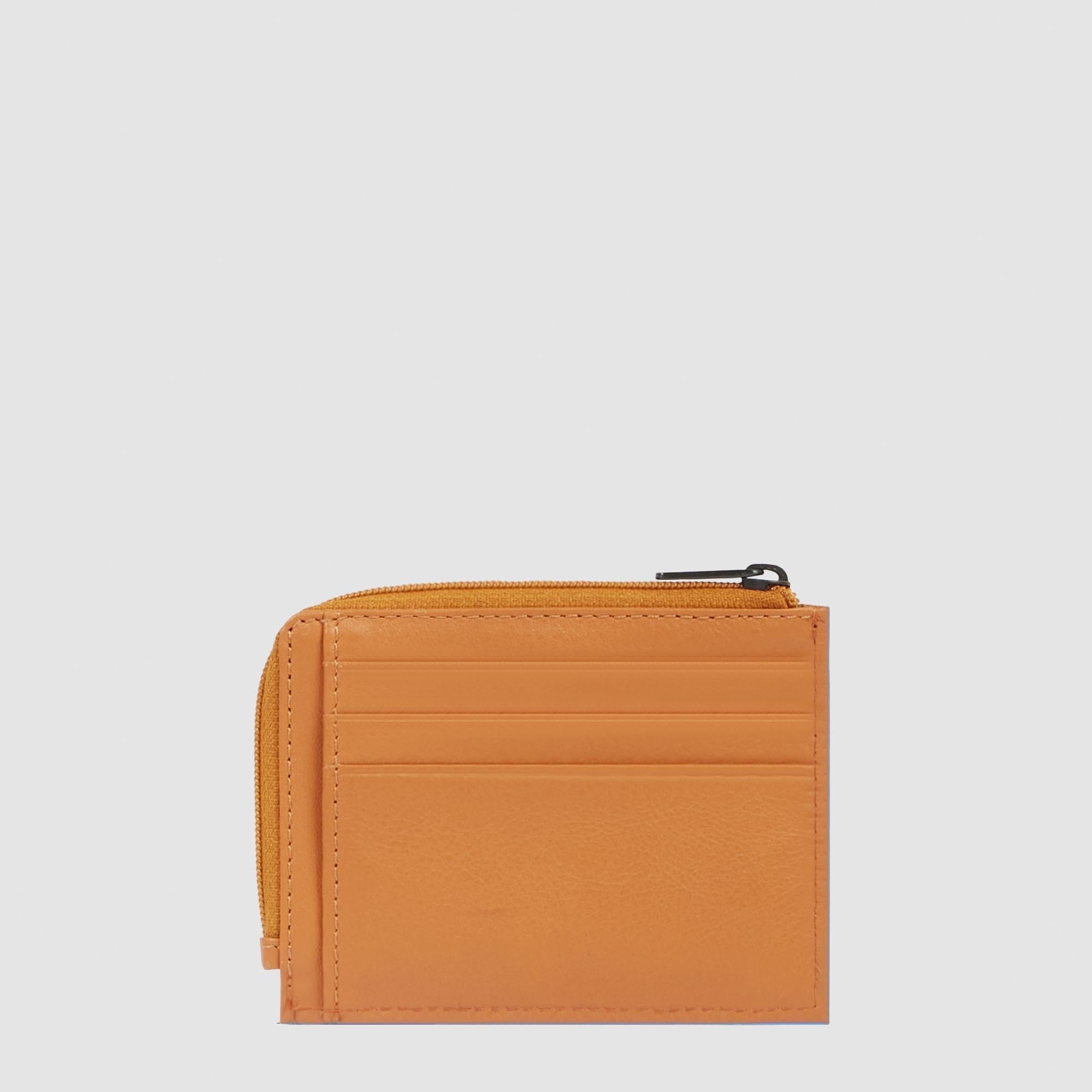 Zipped coin purse with document holder