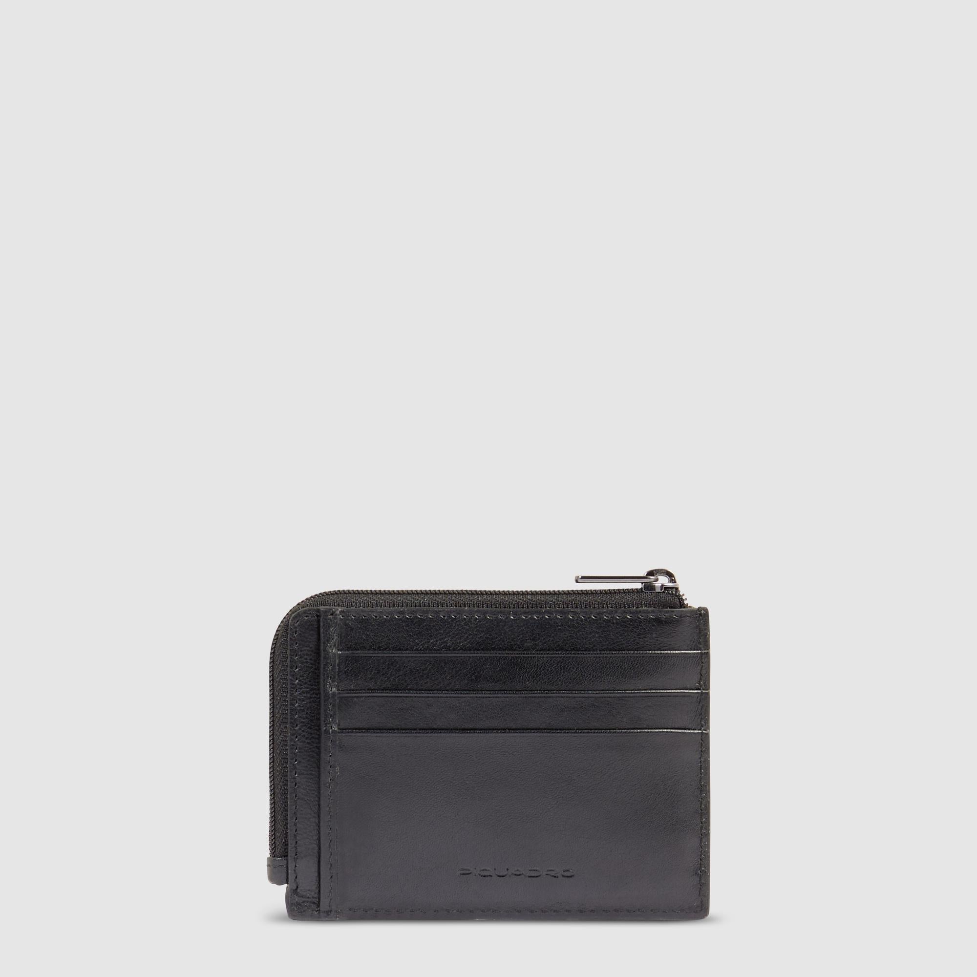 Porte-monnaie zippé avec porte-cartes de crédit