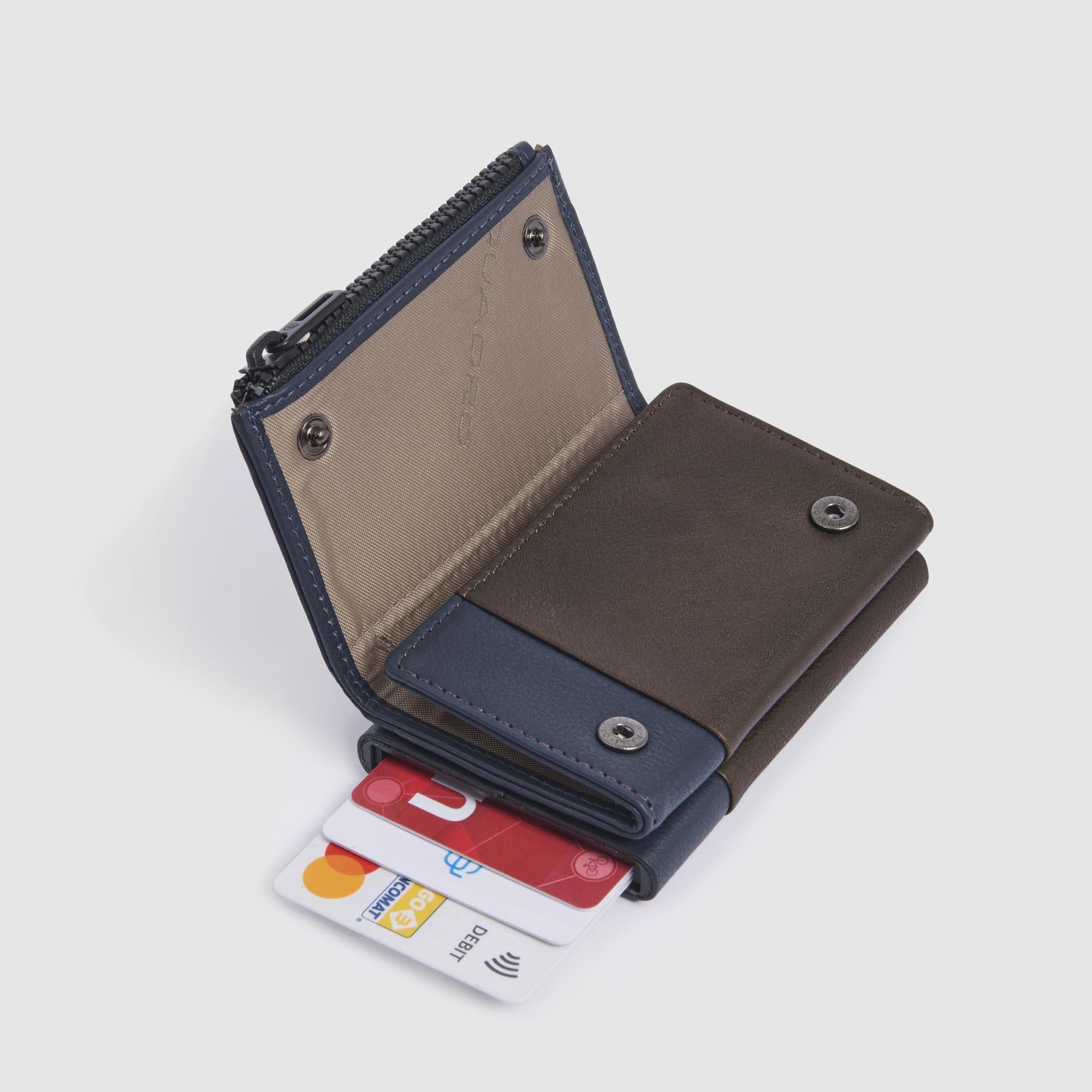 Pop-up wallet with money pocket