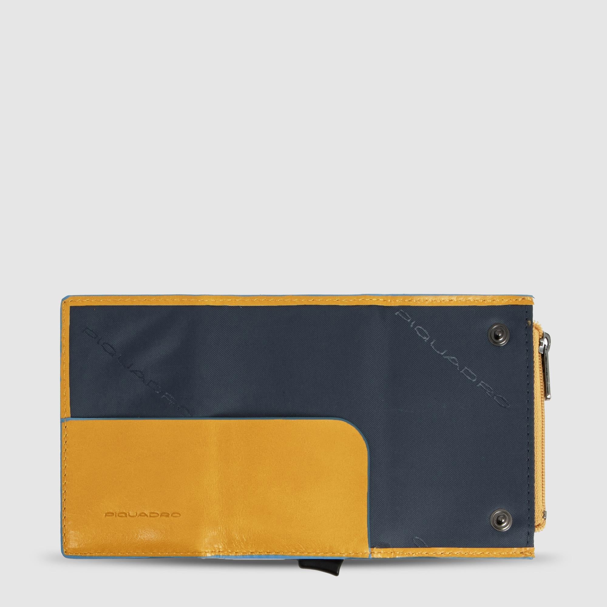 Portefeuille compact pop-up avec porte-monnaie