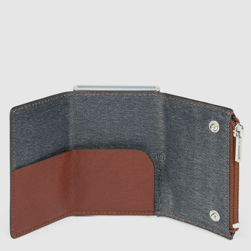 Pop-up wallet with money pocket