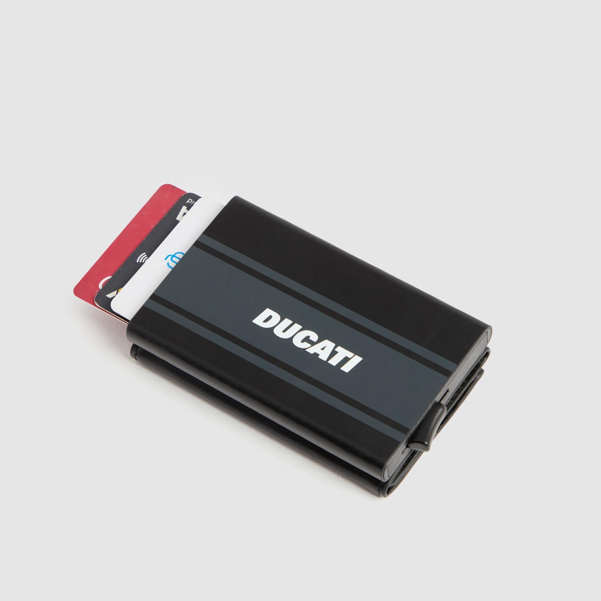 Automatische Pop-Up Geldbörse "Piquadro x Ducati" 