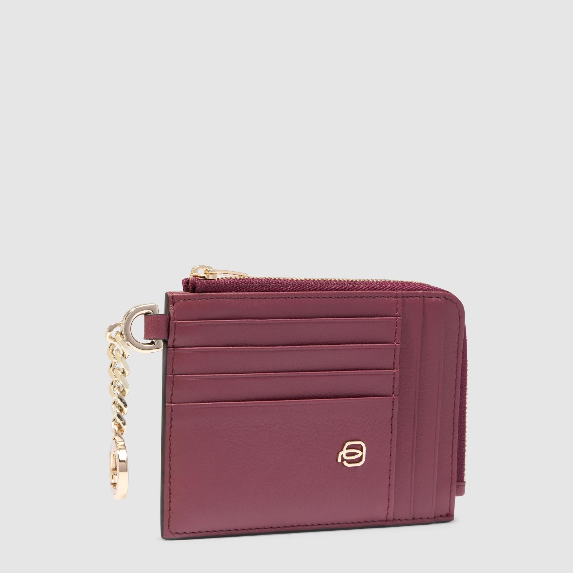 Women's card holder with keychain