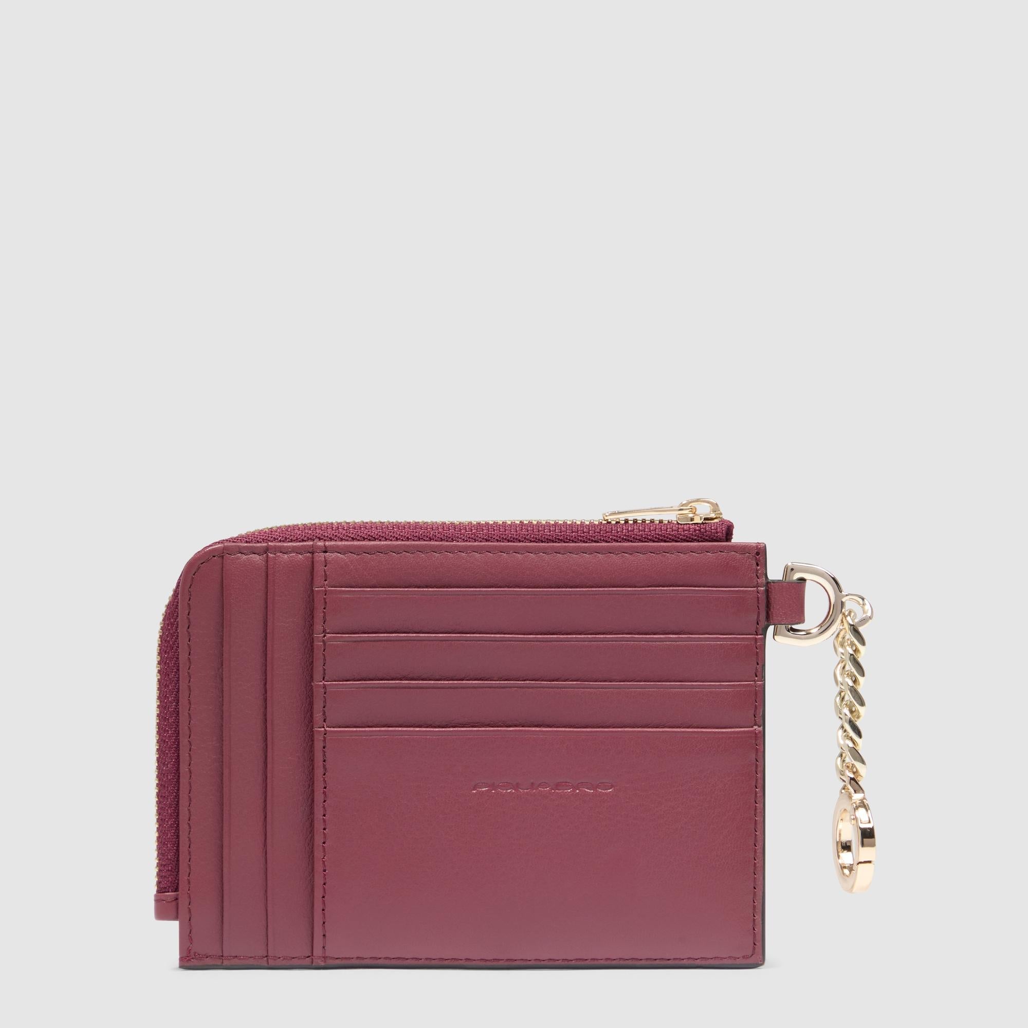 Women's card holder with keychain