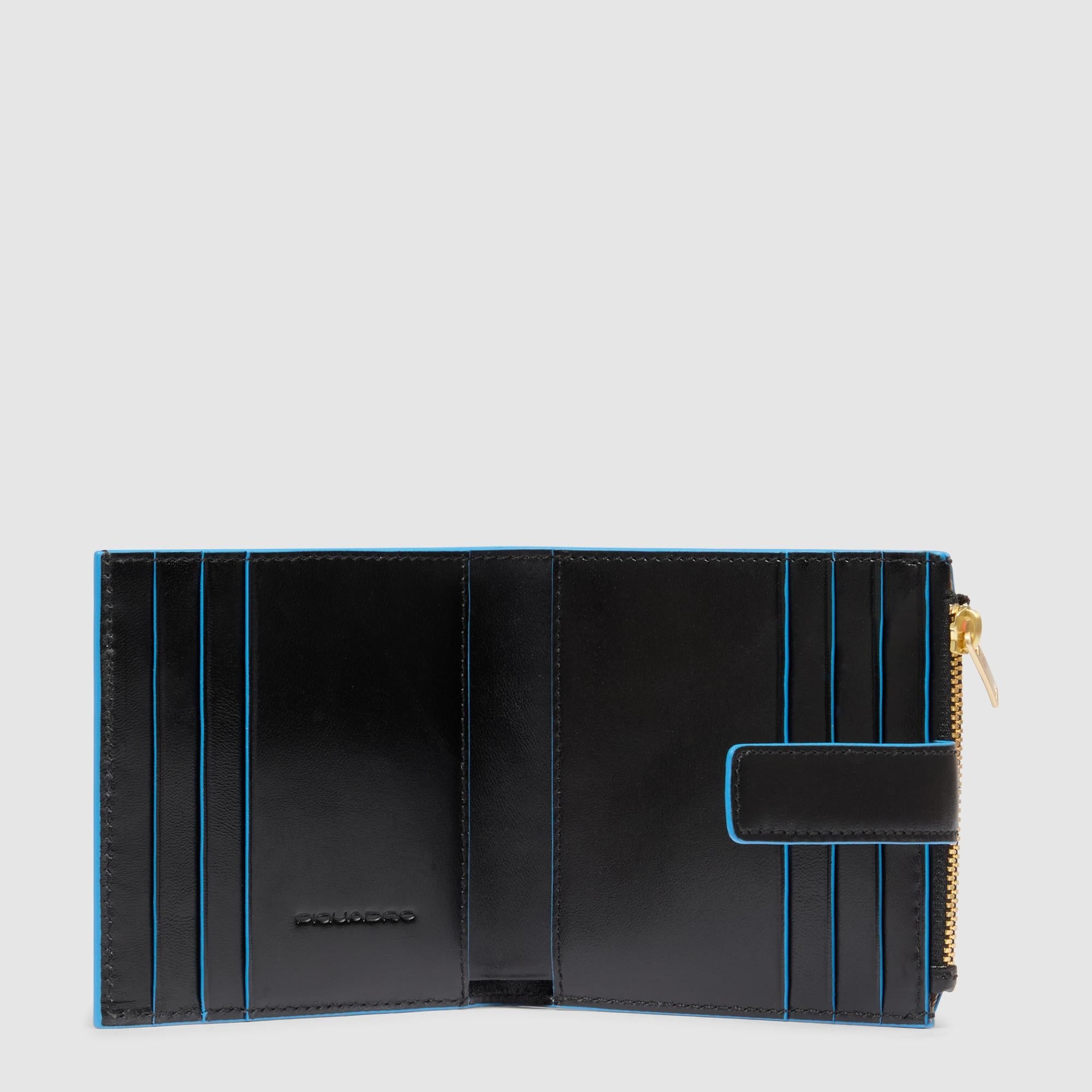 Women's cardholder with zipped money pocket