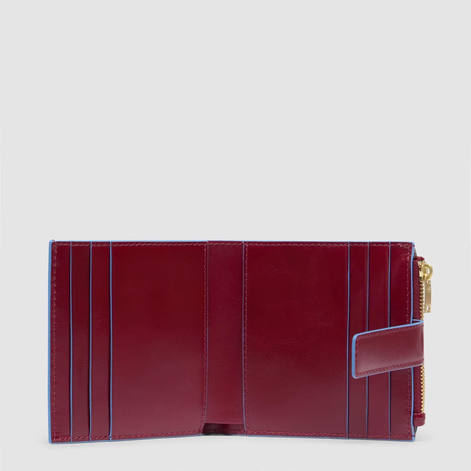 Women's cardholder with zipped money pocket