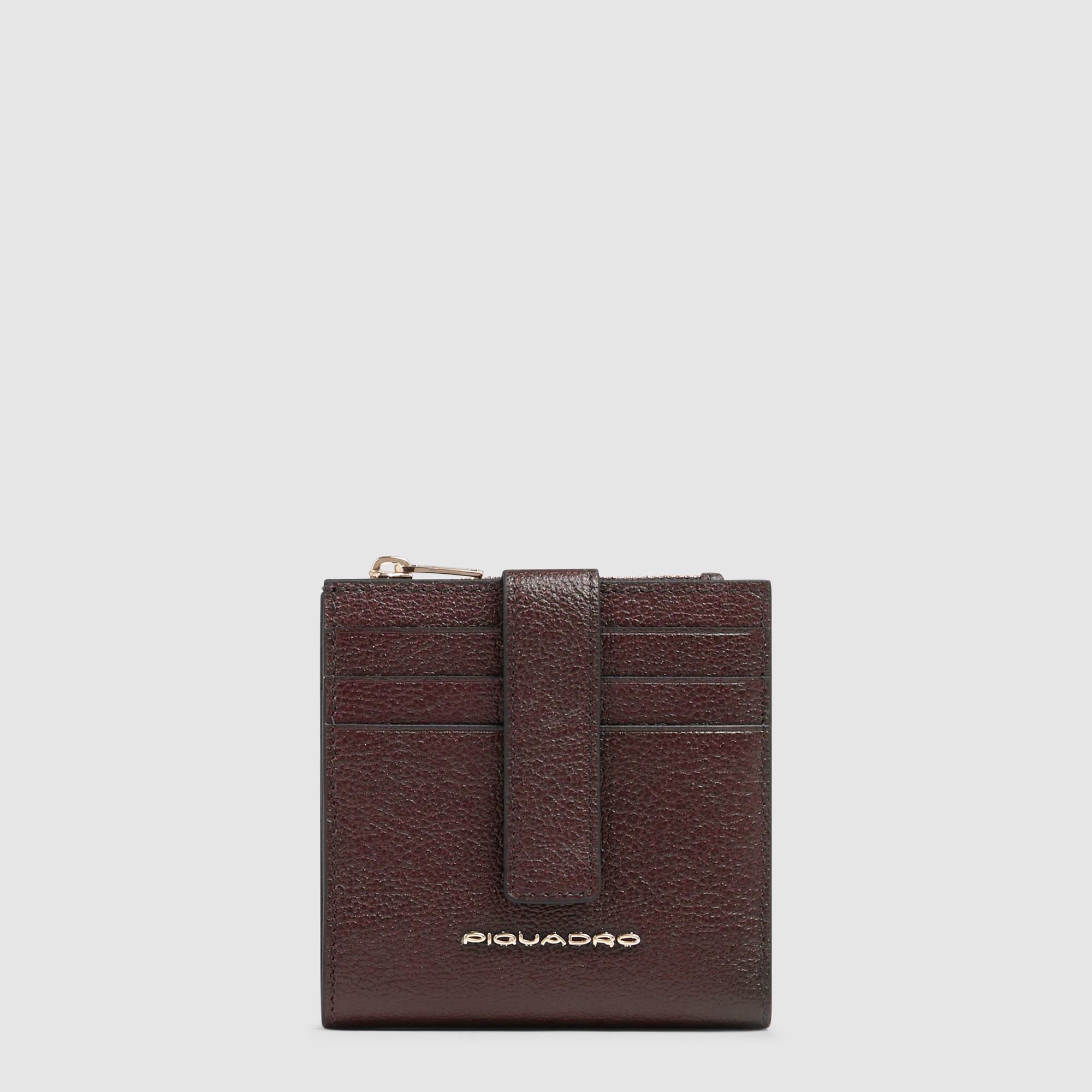 Women's cardholder with zipped money pocket