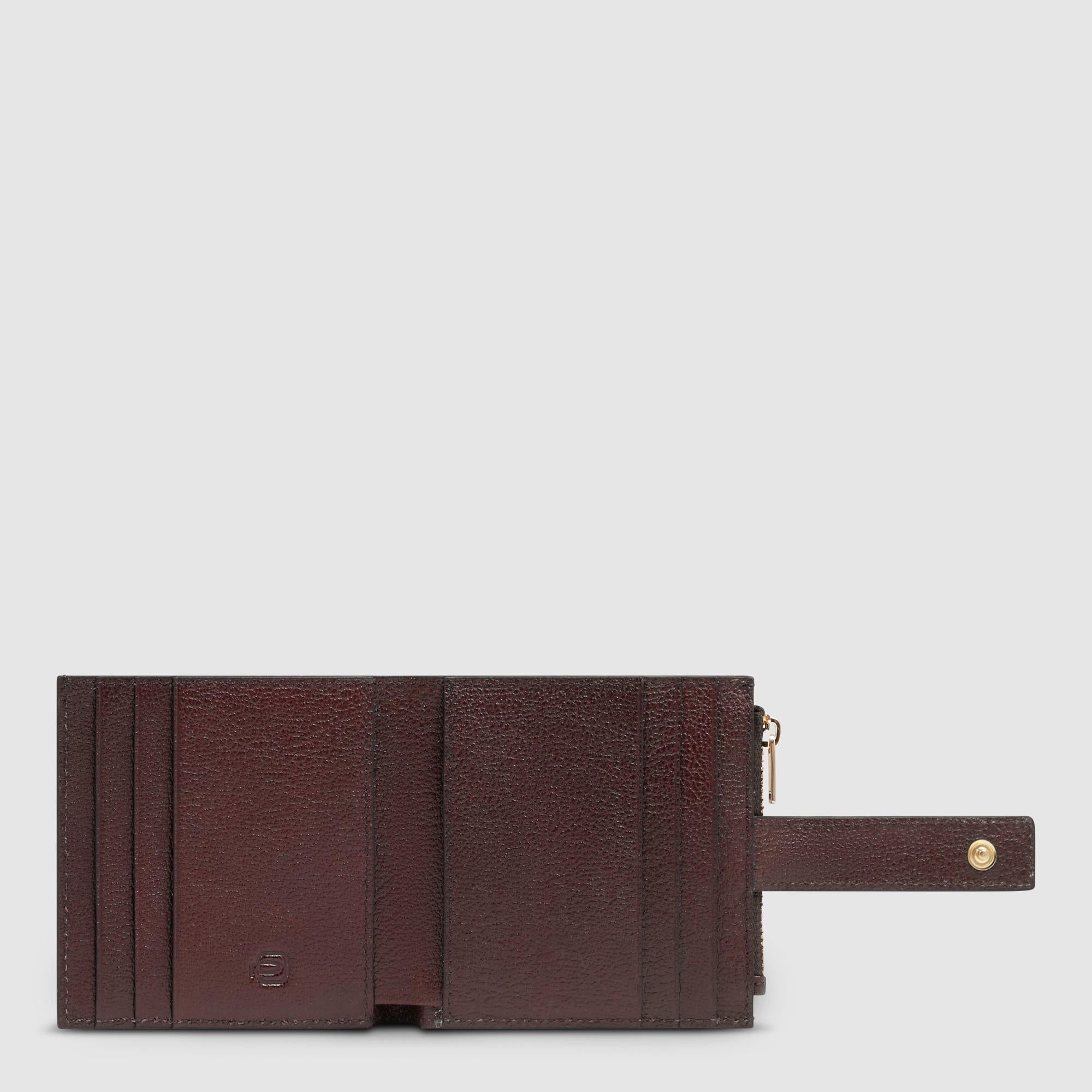 Women's cardholder with zipped money pocket