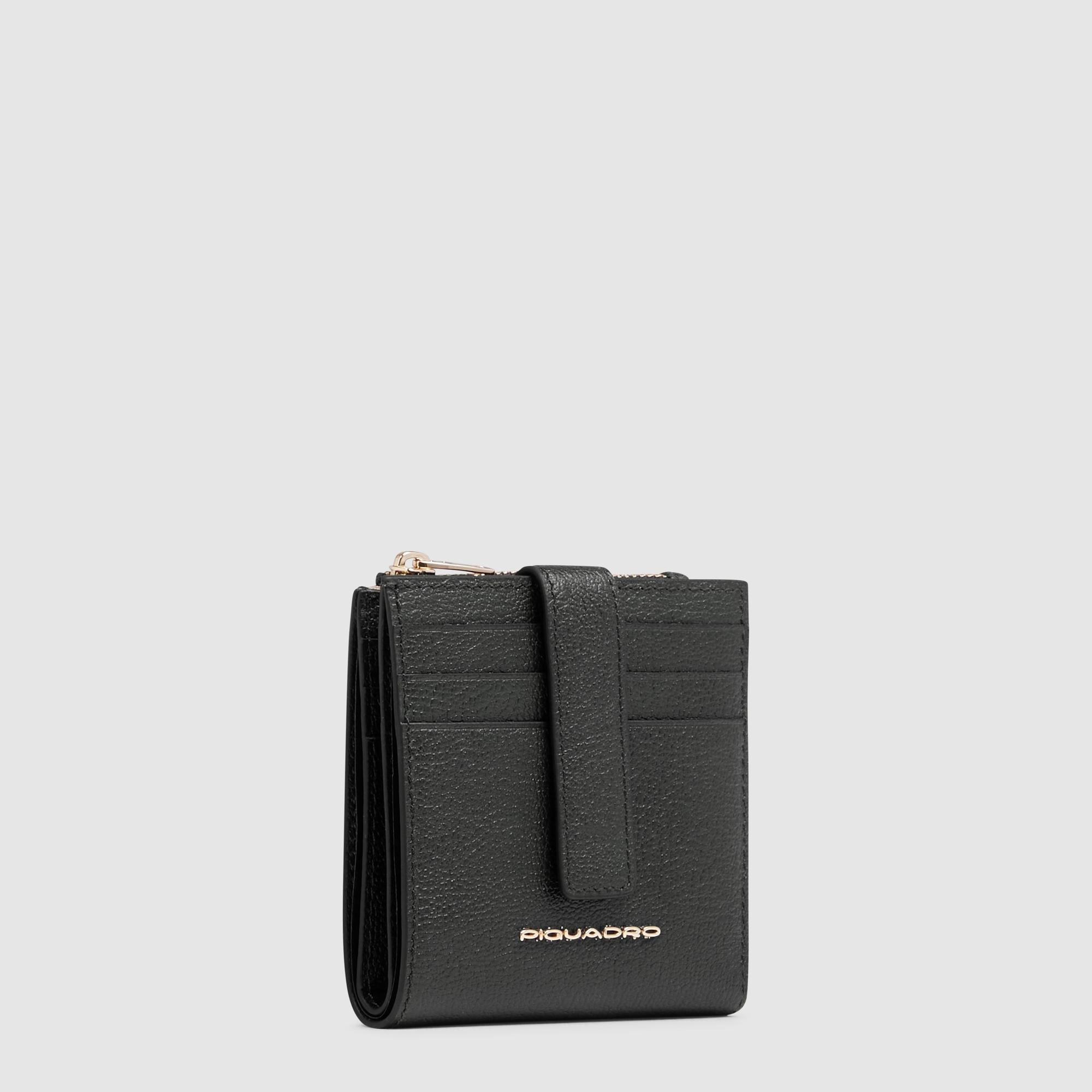 Women's cardholder with zipped money pocket