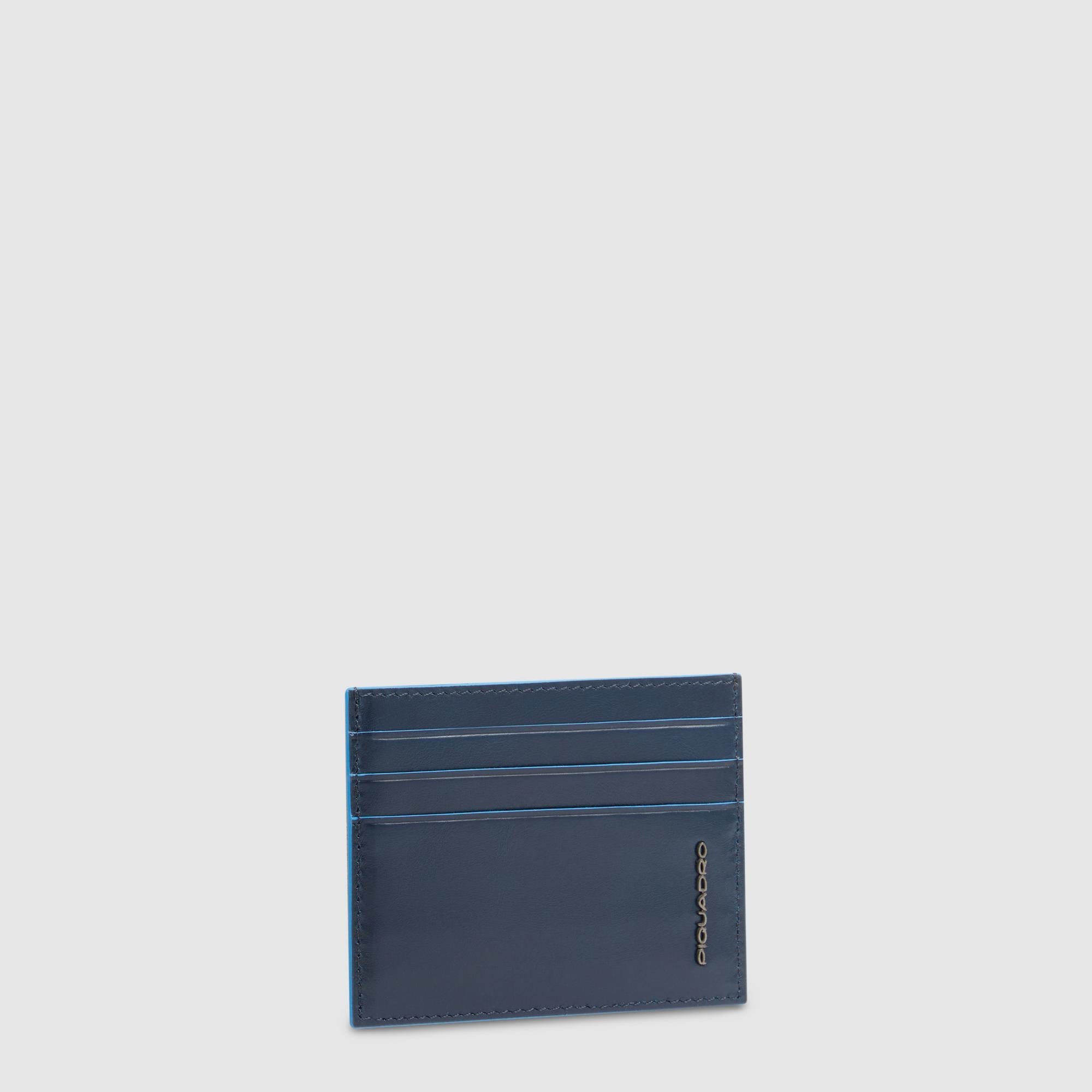 Leather men's slim credit card holder