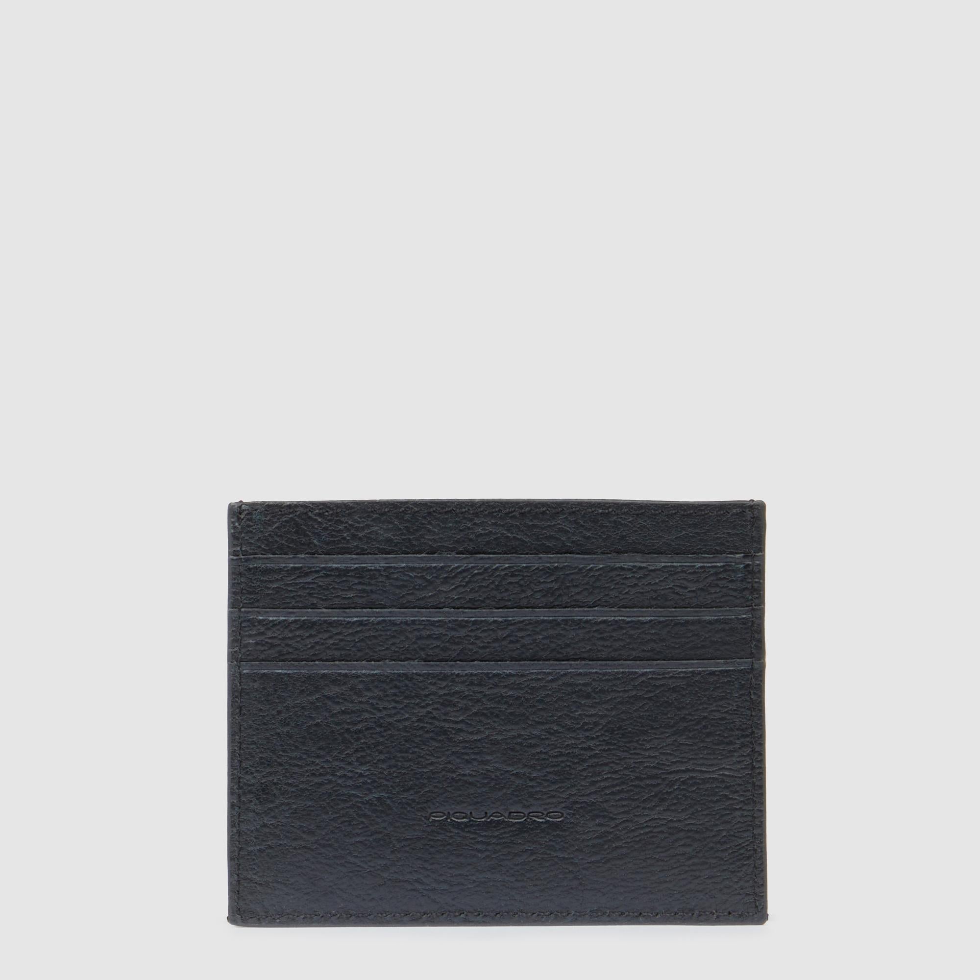 Leather men's slim credit card holder