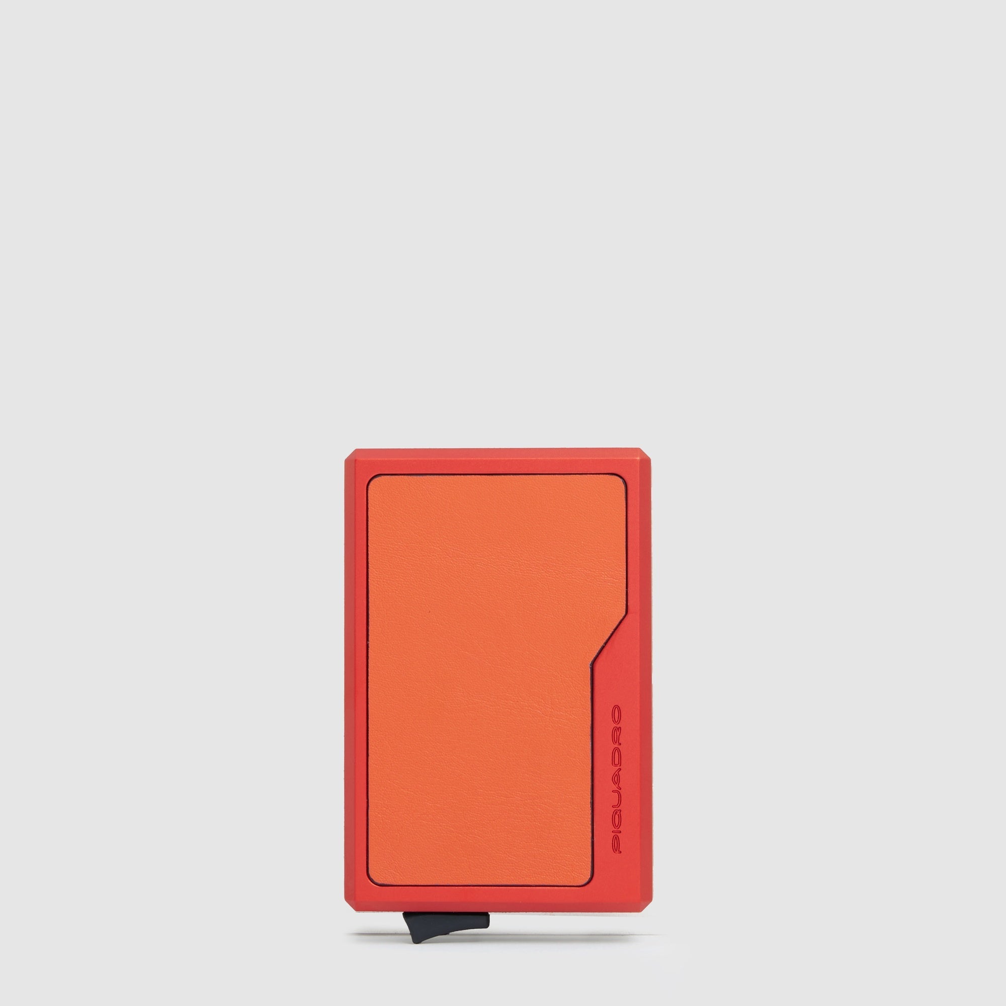 MagSafe pop-up card holder in aluminum and leather