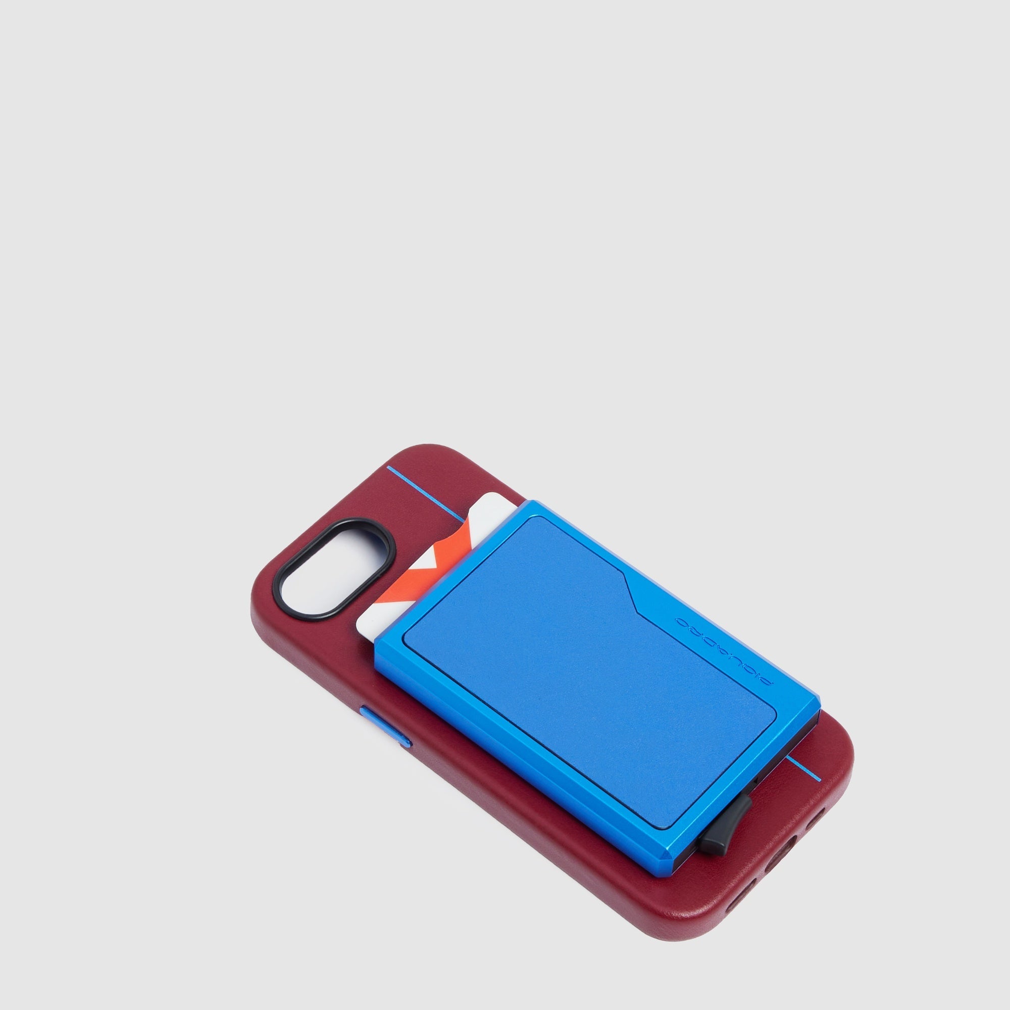 MagSafe pop-up card holder in aluminum and leather - 3