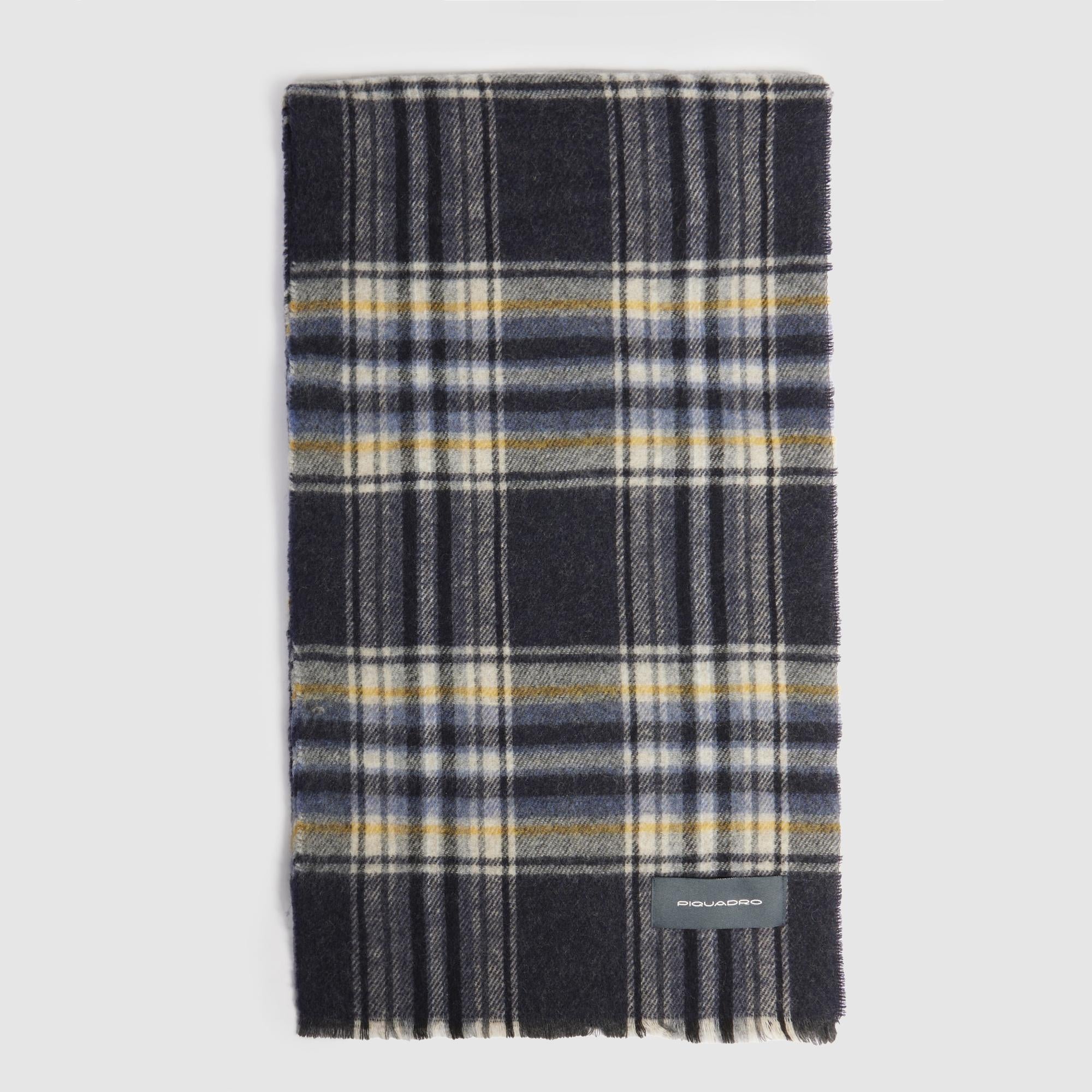 Men's scarf with madras check pattern